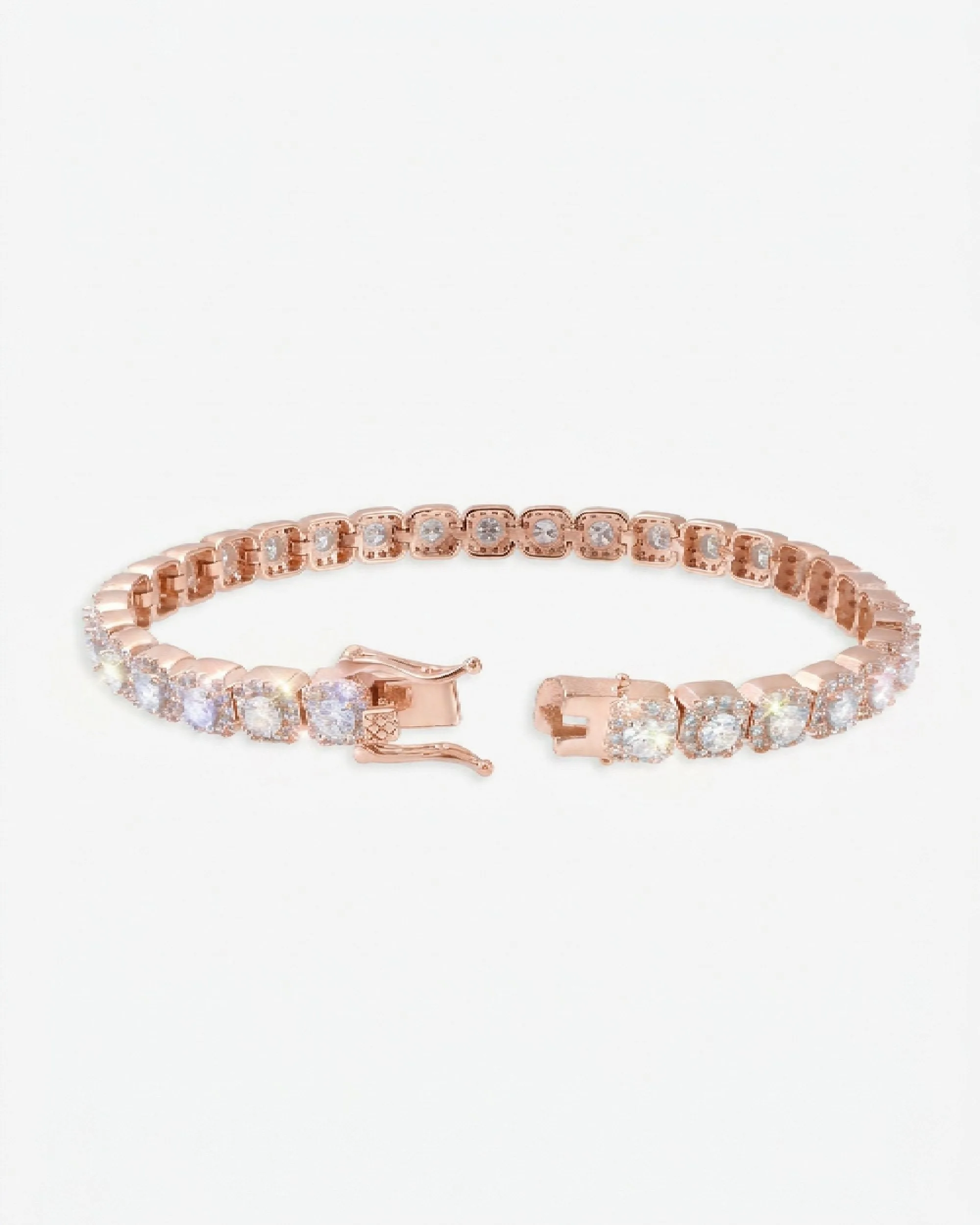 6MM Moissanite Clustered Tennis Bracelet 14K Gold (view 15 of 15)