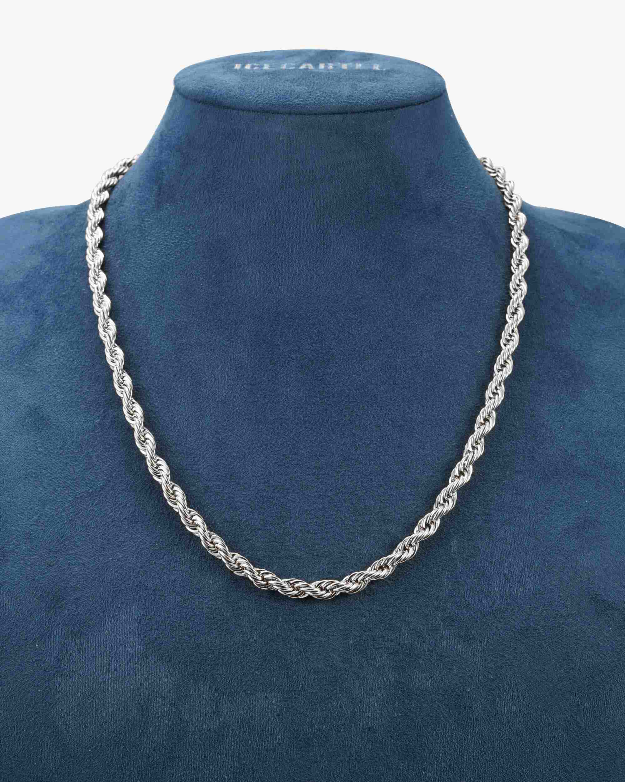 6MM Rope Chain and Bracelet Bundle Silver (view 4 of 7)
