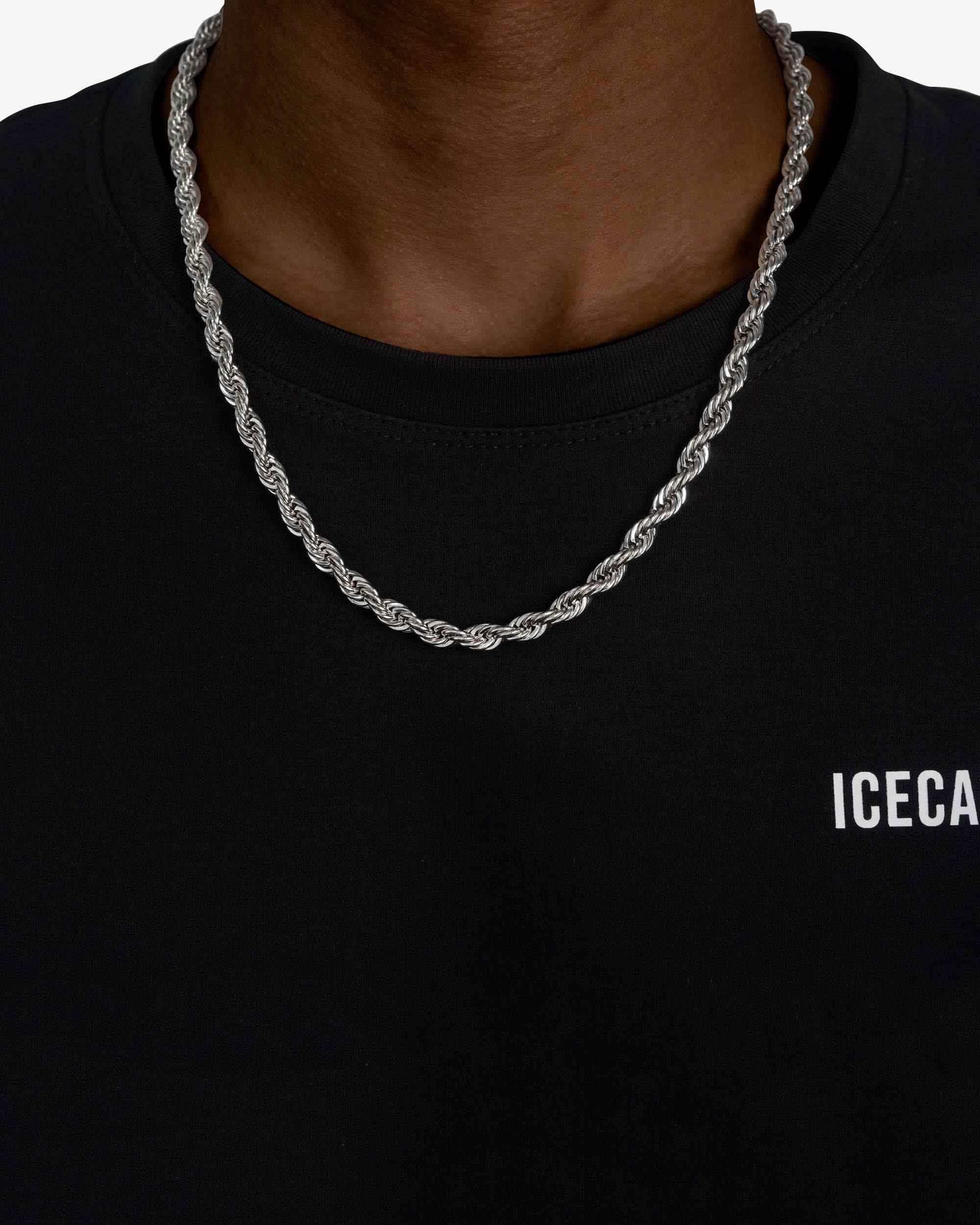 6MM Rope Chain Silver (view 2 of 6)