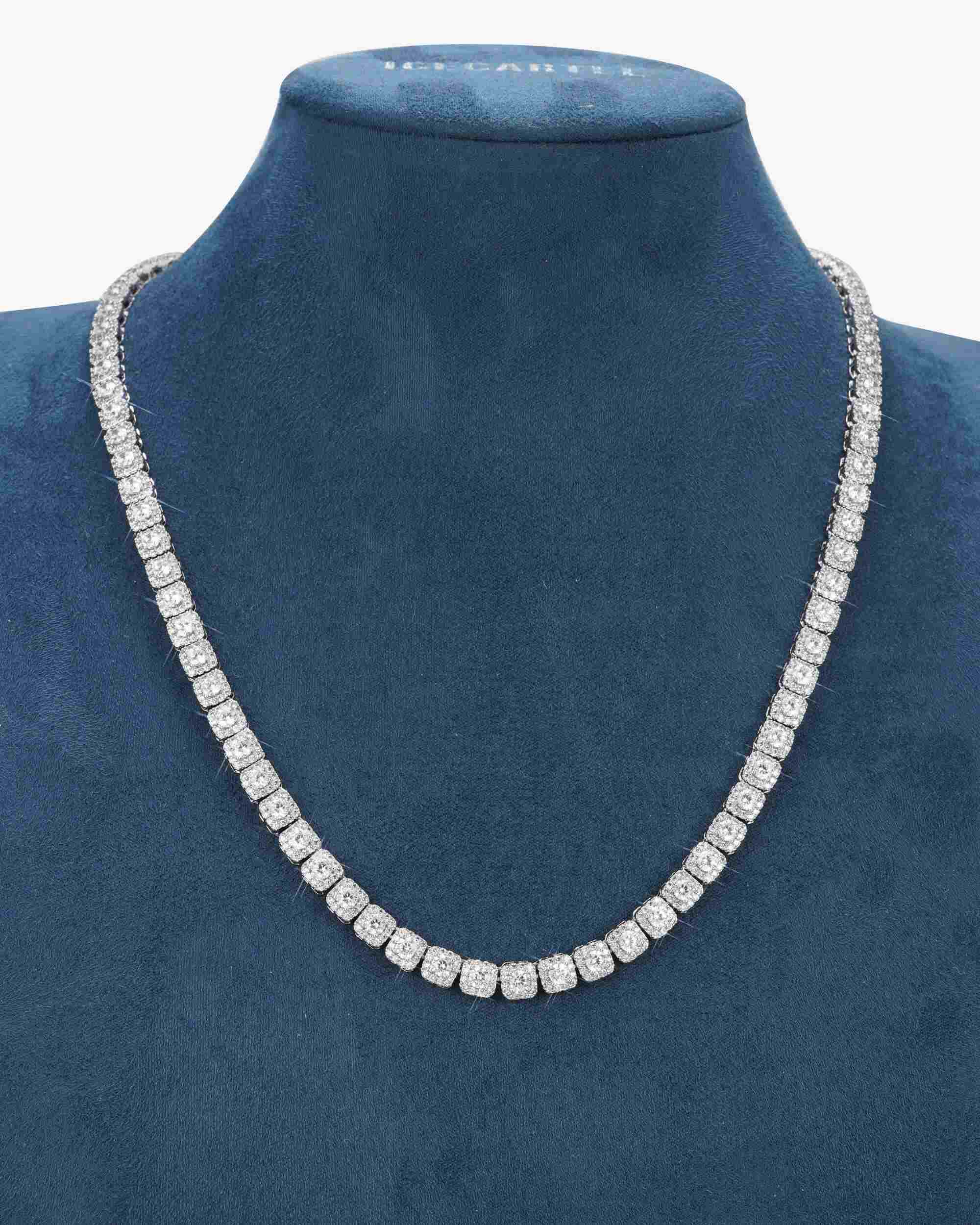 6MM Iced Out VVS Clustered Tennis Chain 14K Gold (view 4 of 6)