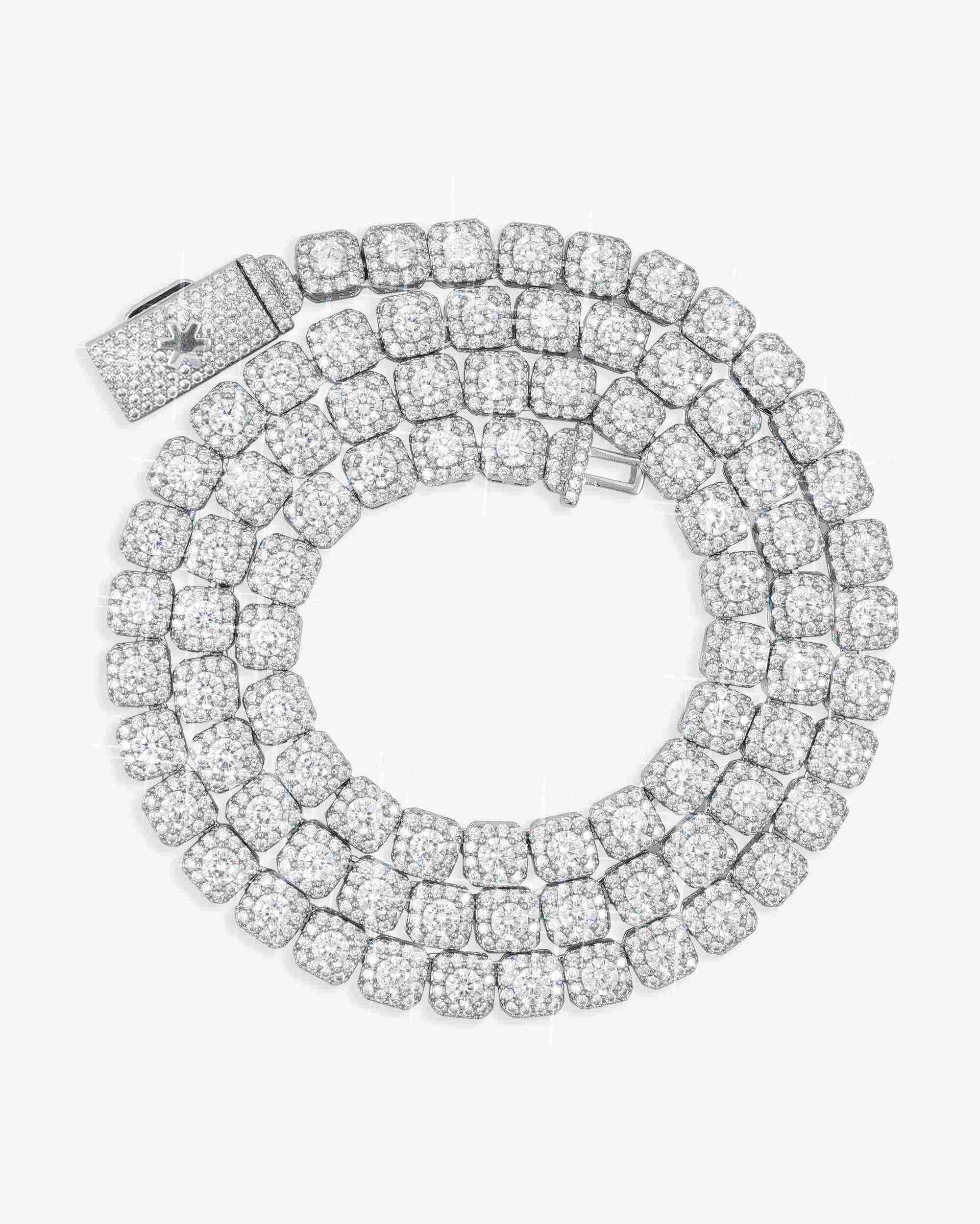 6MM Iced Out VVS Clustered Tennis Chain 14K Gold (view 6 of 6)