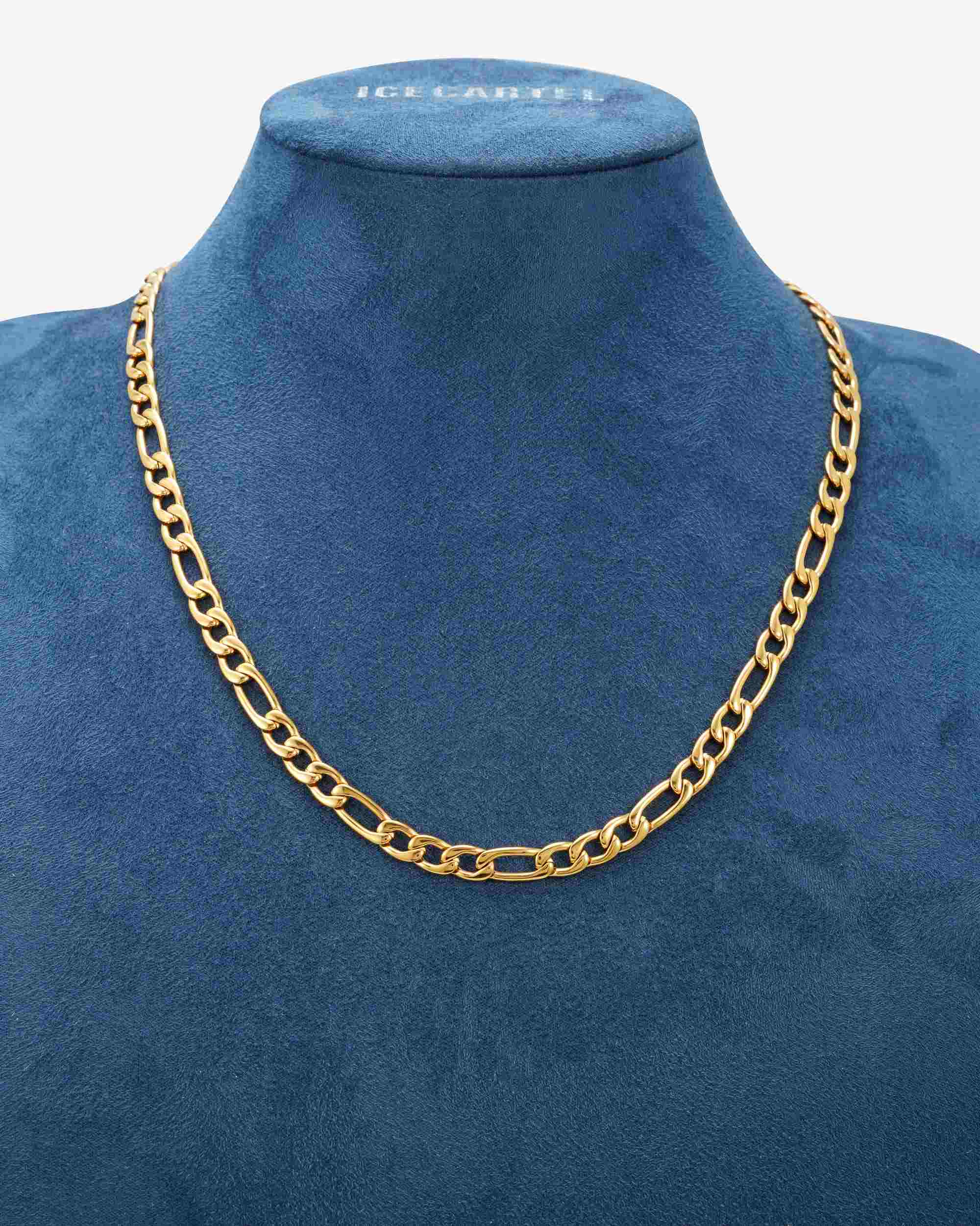 7MM Figaro Chain 14K Gold (view 2 of 4)