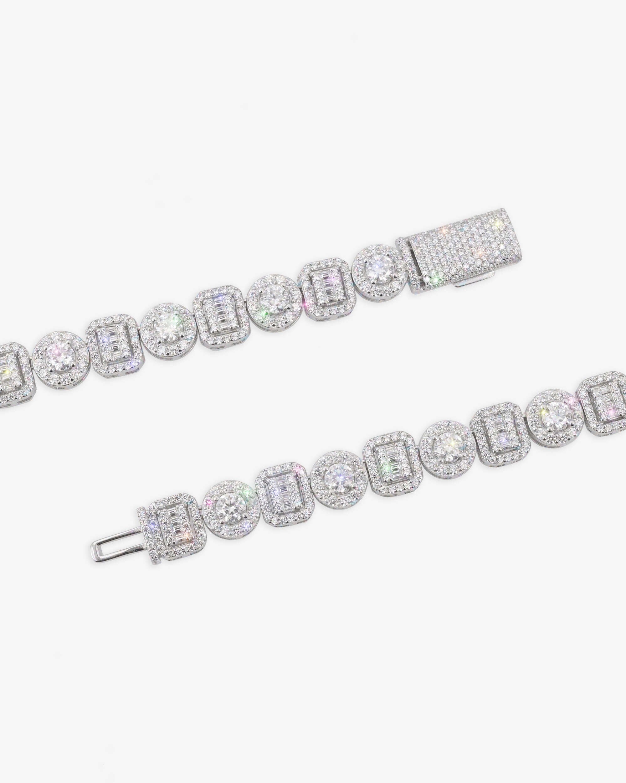 8.5MM Moissanite Mixed Cut Chain - in white gold (view 2 of 14)