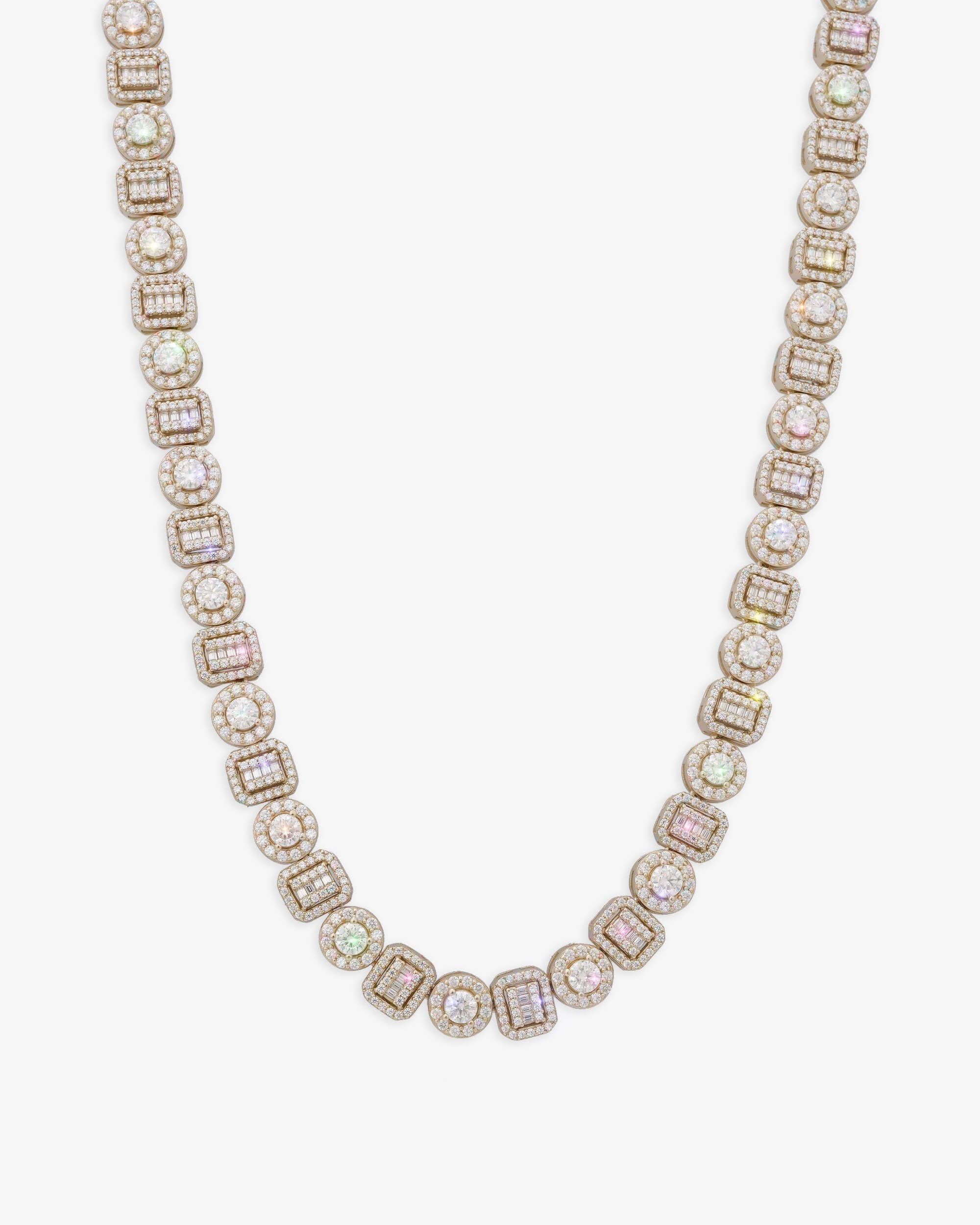 8.5MM Moissanite Mixed Cut Chain - in white gold (view 5 of 14)