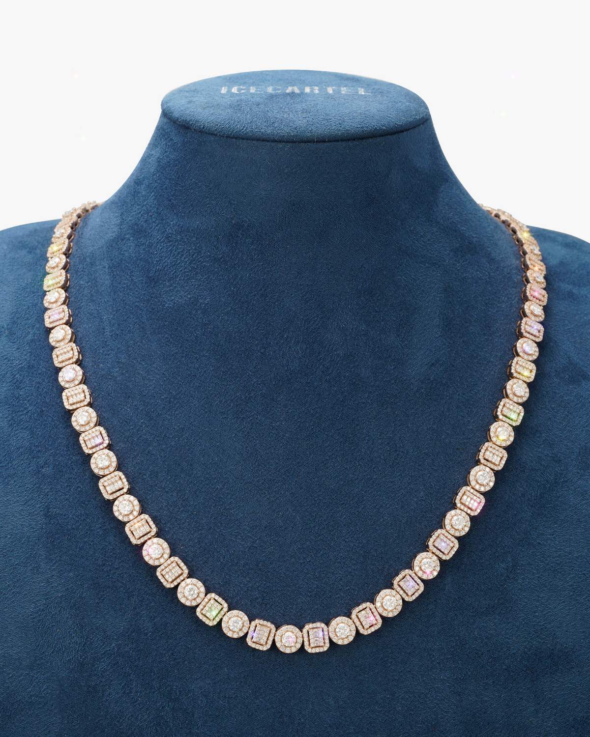 8.5MM Moissanite Mixed Cut Chain - in white gold (view 6 of 14)
