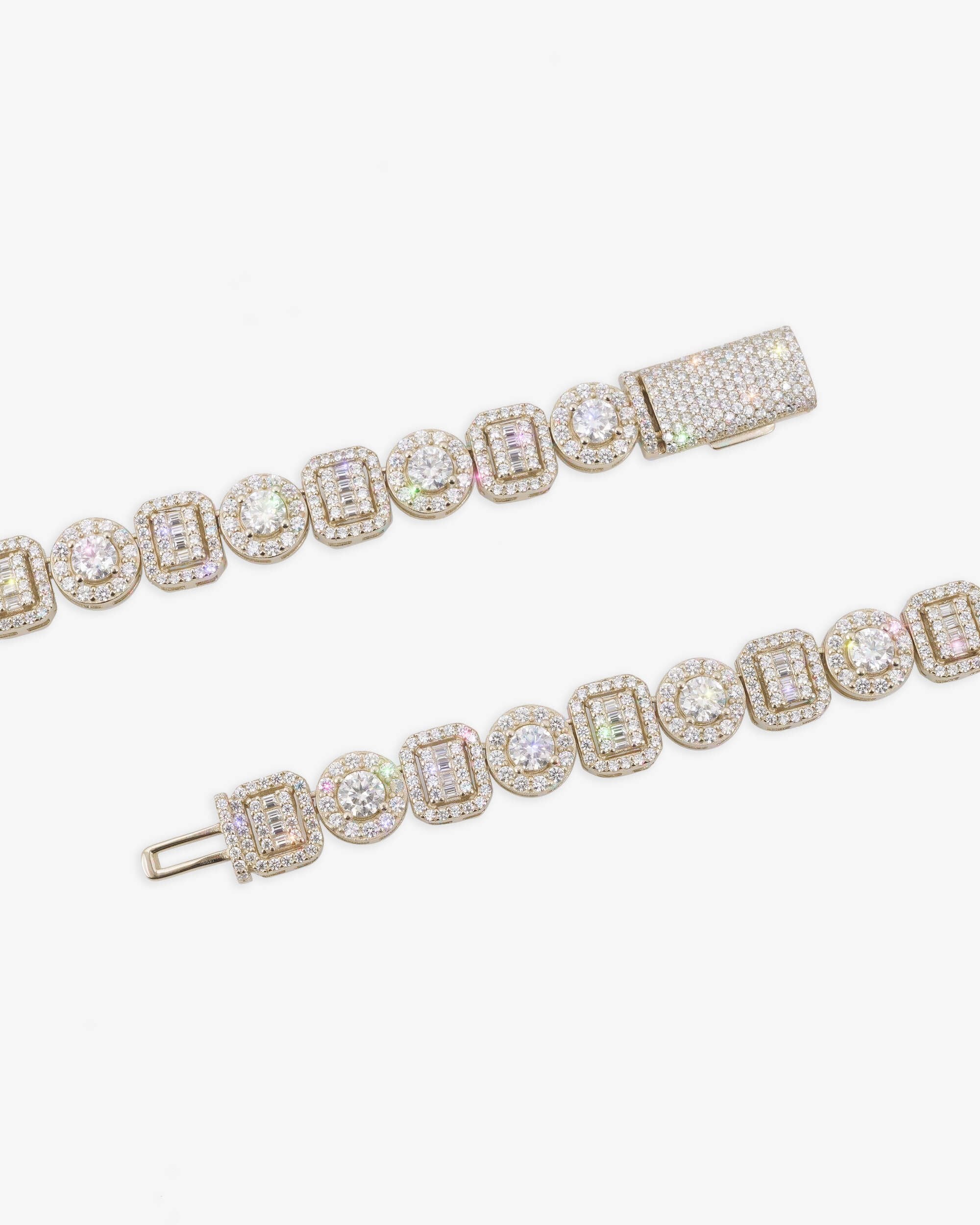 8.5MM Moissanite Mixed Cut Chain - in white gold (view 7 of 14)