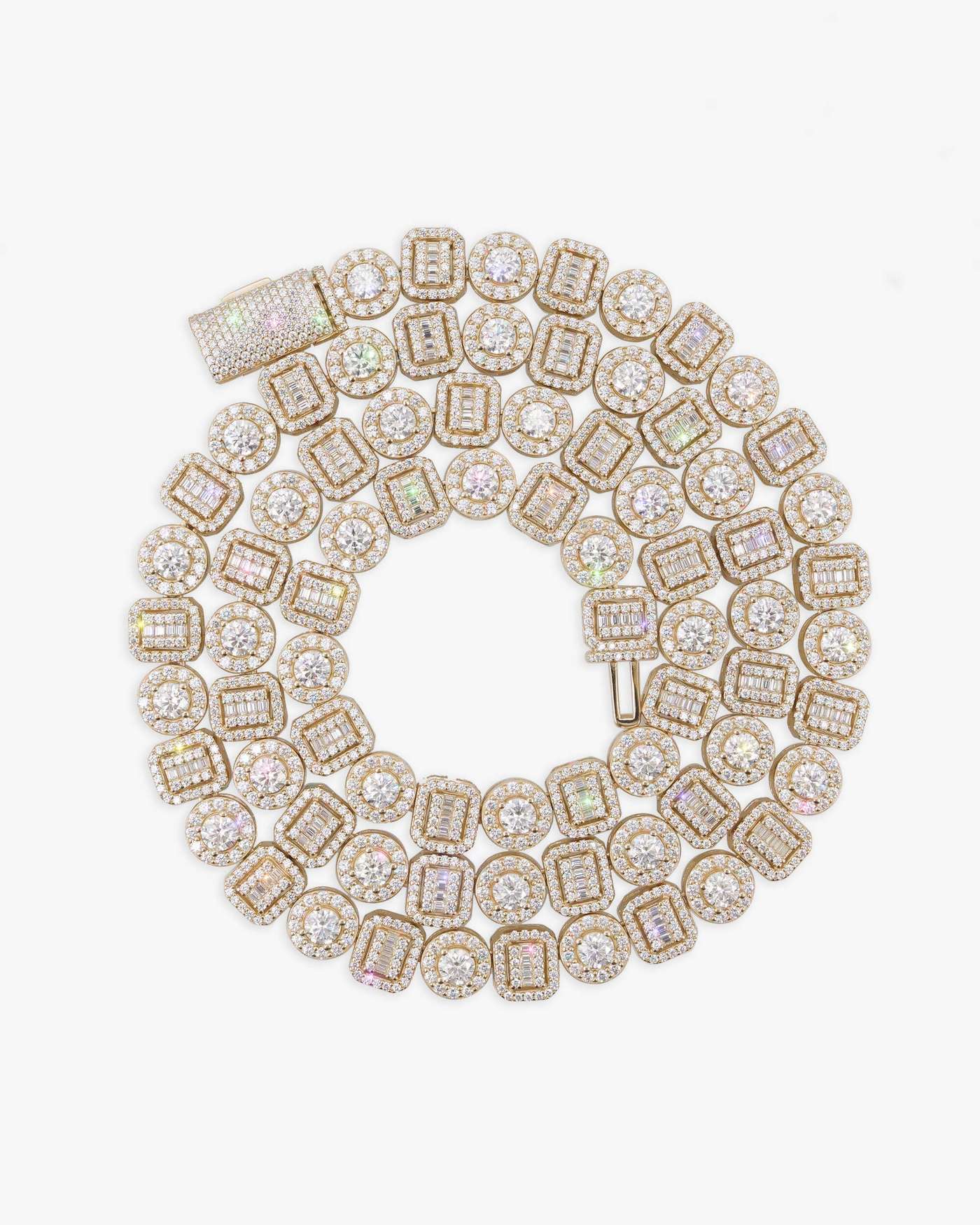 8.5MM Moissanite Mixed Cut Chain - in white gold (view 8 of 14)