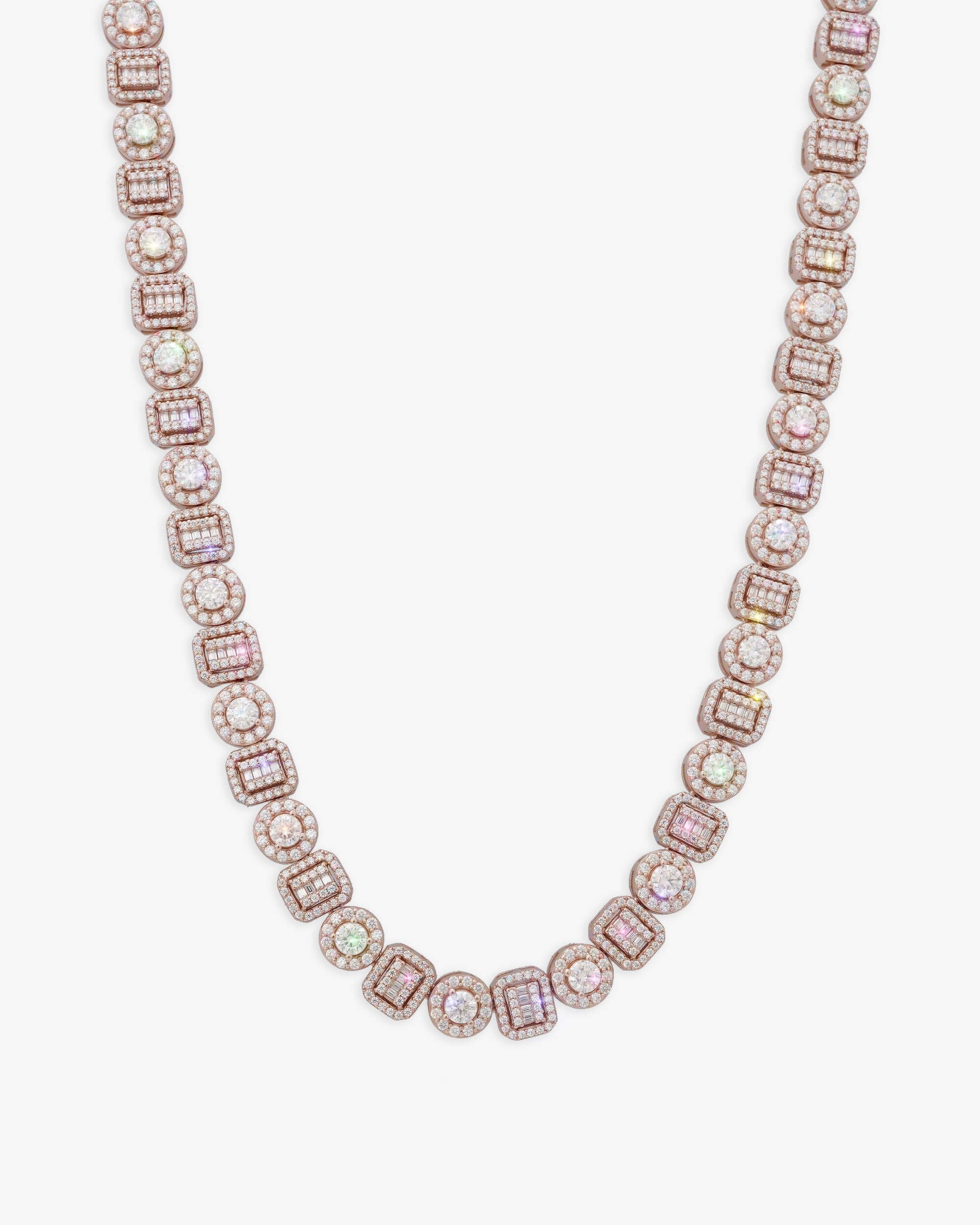 8.5MM Moissanite Mixed Cut Chain - in white gold (view 10 of 14)