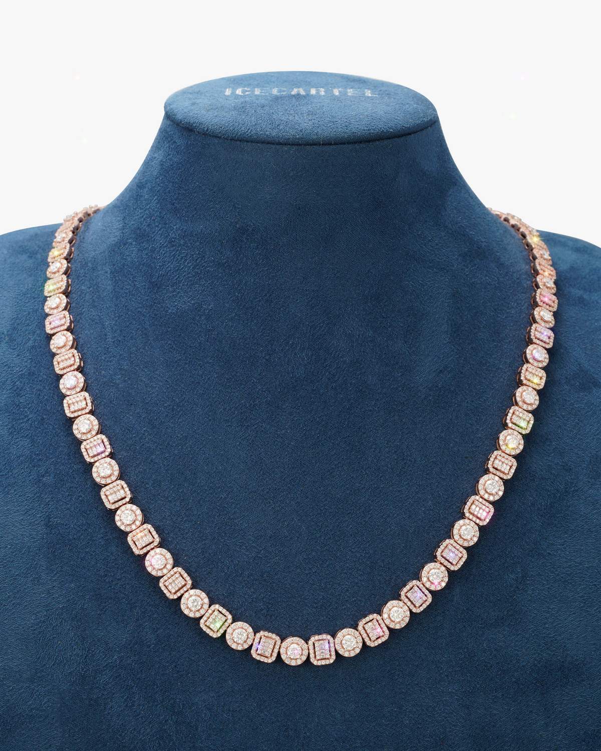 8.5MM Moissanite Mixed Cut Chain - in white gold (view 11 of 14)