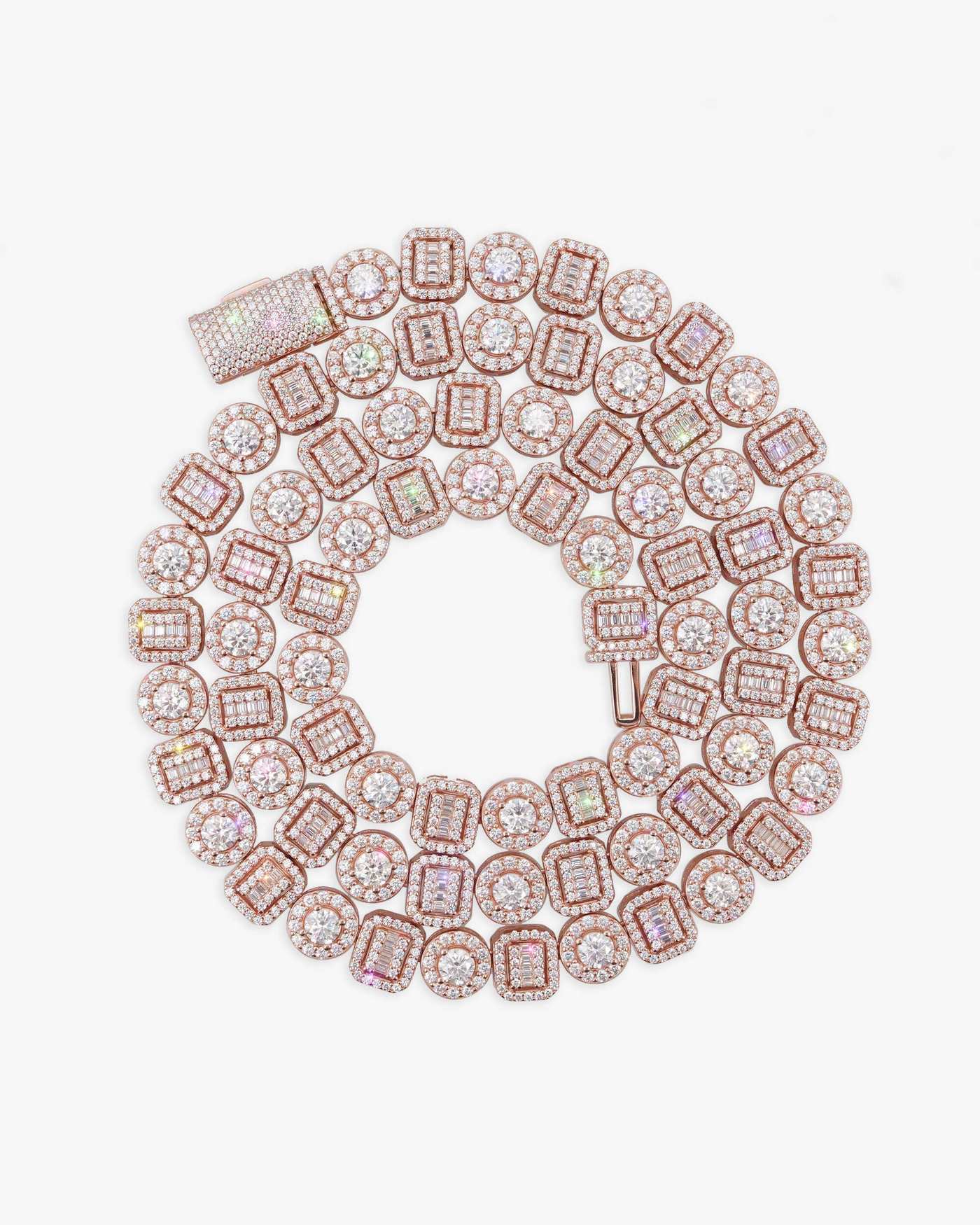 8.5MM Moissanite Mixed Cut Chain - in white gold (view 13 of 14)