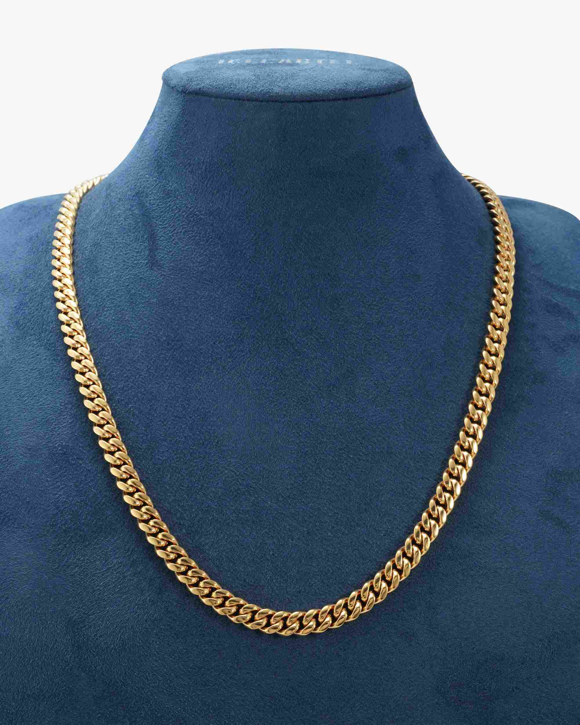 8MM Cuban Link Chain 10K Solid Gold (view 2 of 4)