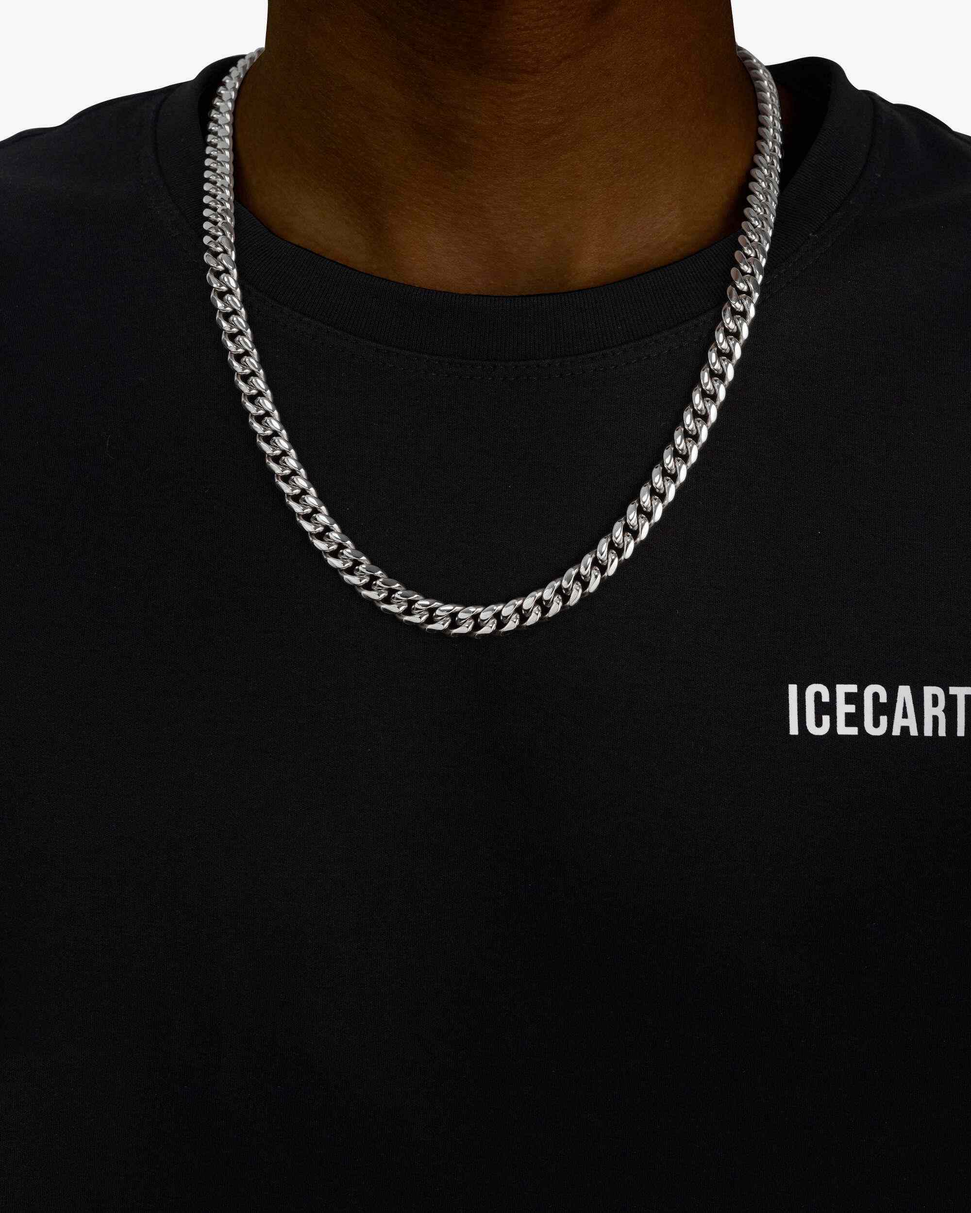 8MM Cuban Link Chain Silver (view 2 of 5)