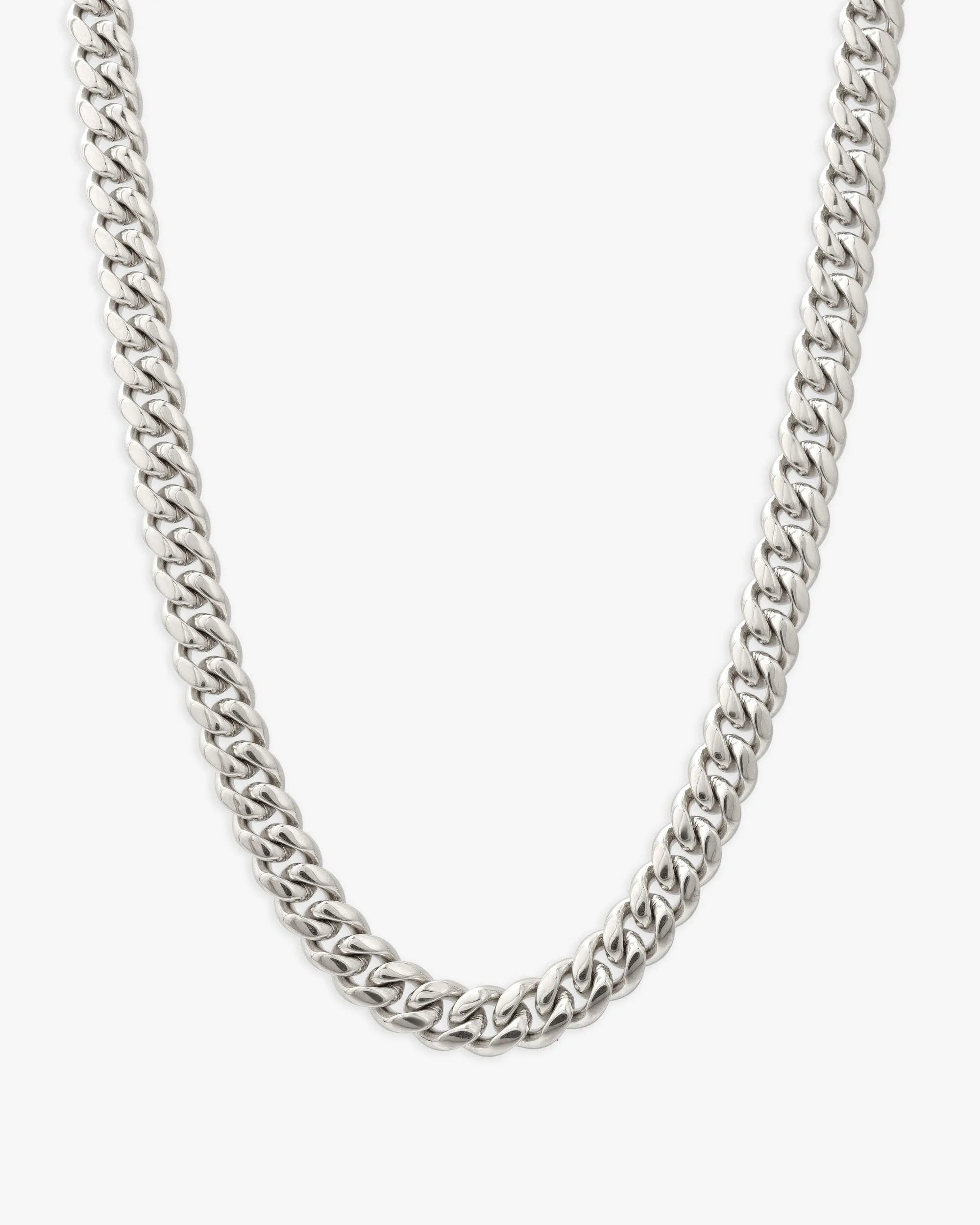 8MM Cuban Link Chain Solid 925 Silver