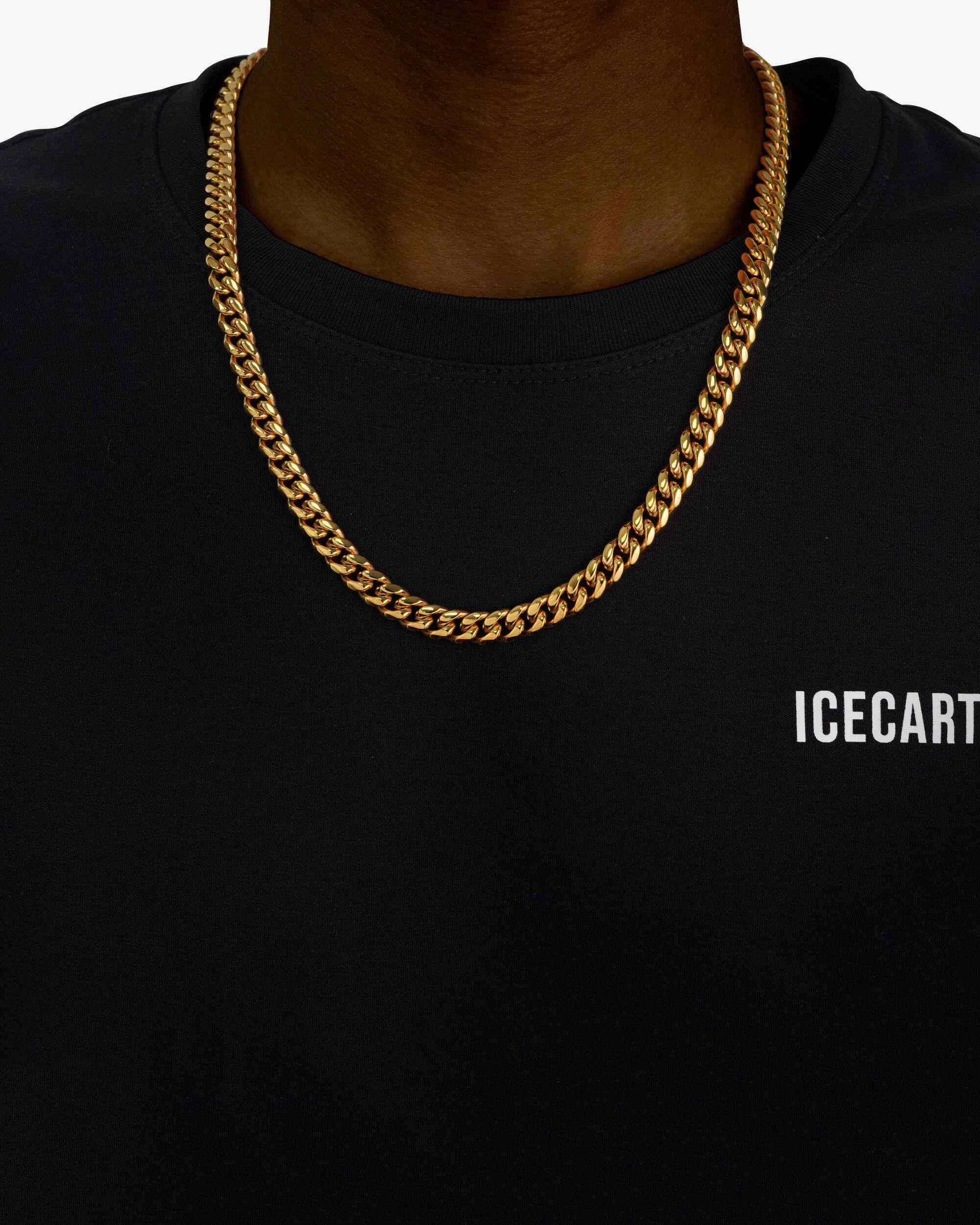 8MM Cuban Link Chain 14K Gold (view 2 of 5)