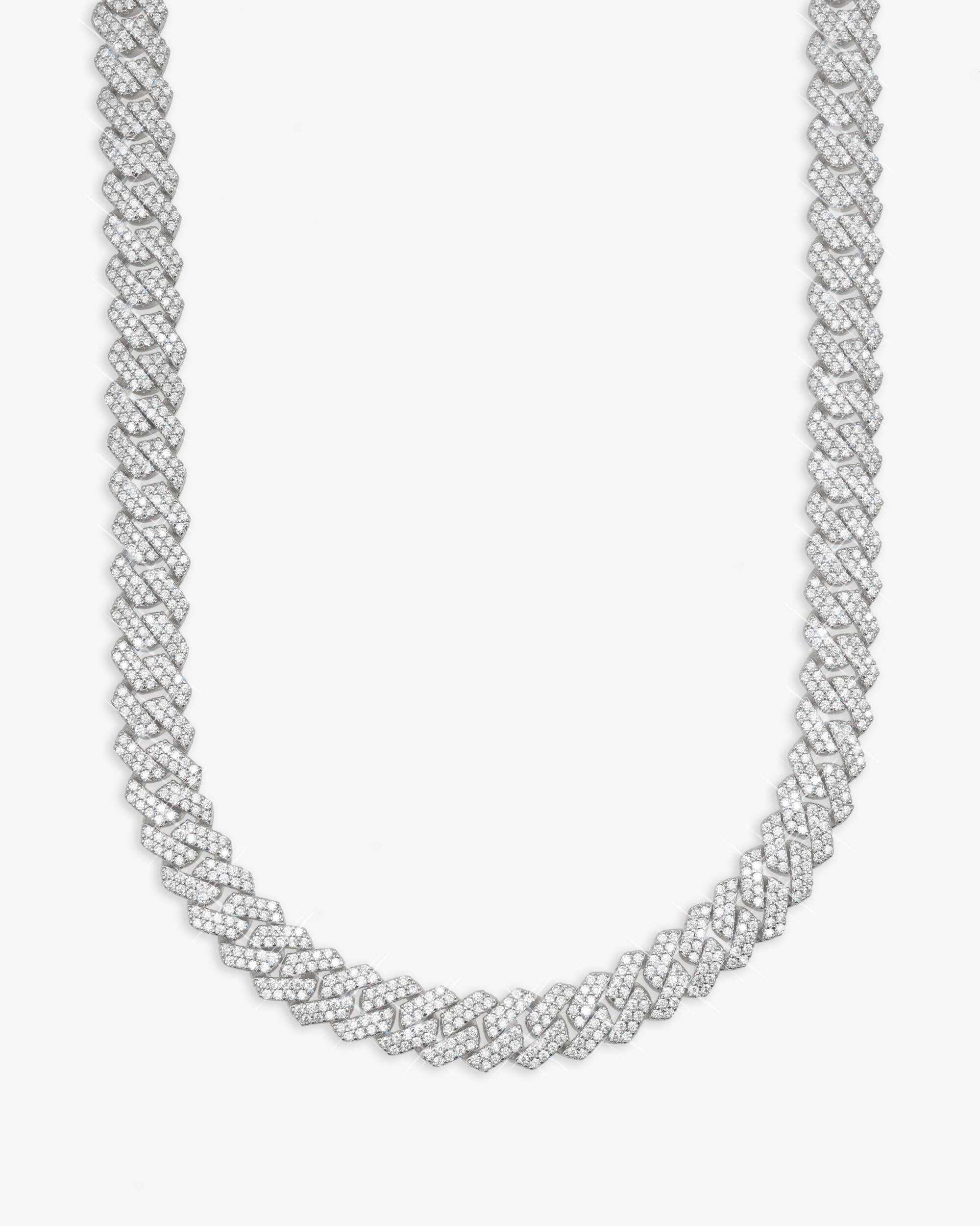8MM Moissanite Prong Cuban Link Chain 14K Gold