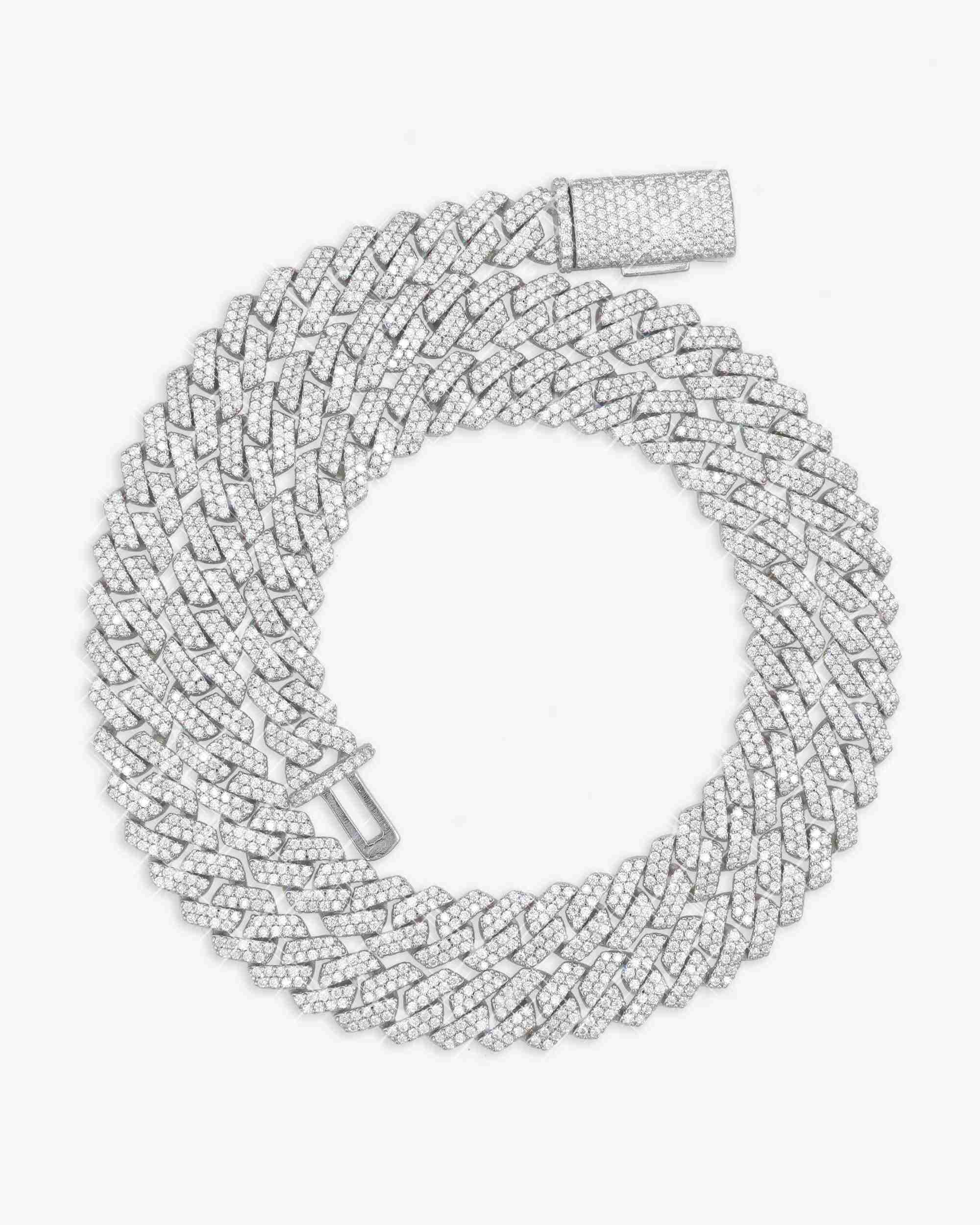 8MM Moissanite Prong Cuban Link Chain 14K Gold (view 6 of 7)