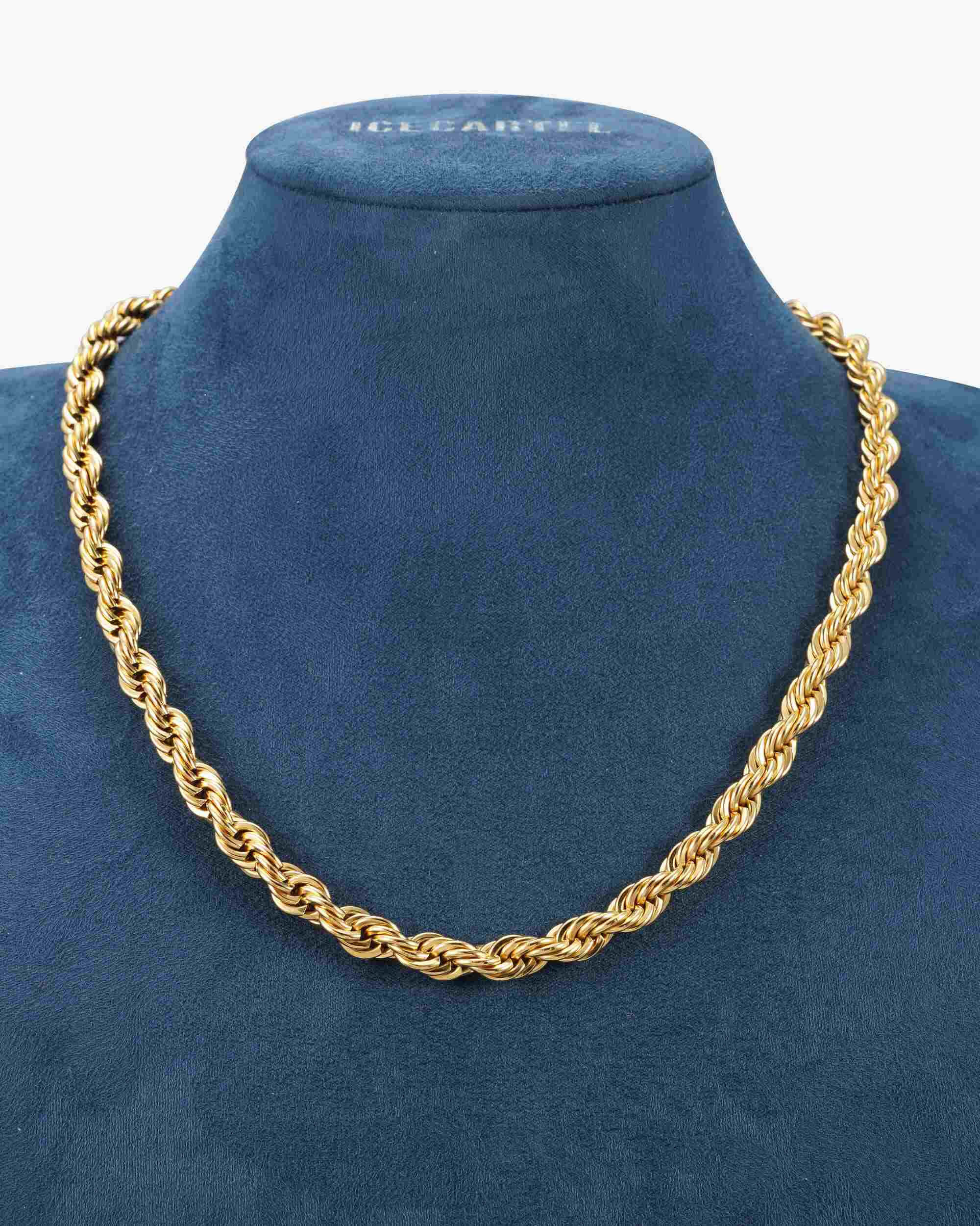 8MM Rope Chain 14K Gold (view 4 of 6)