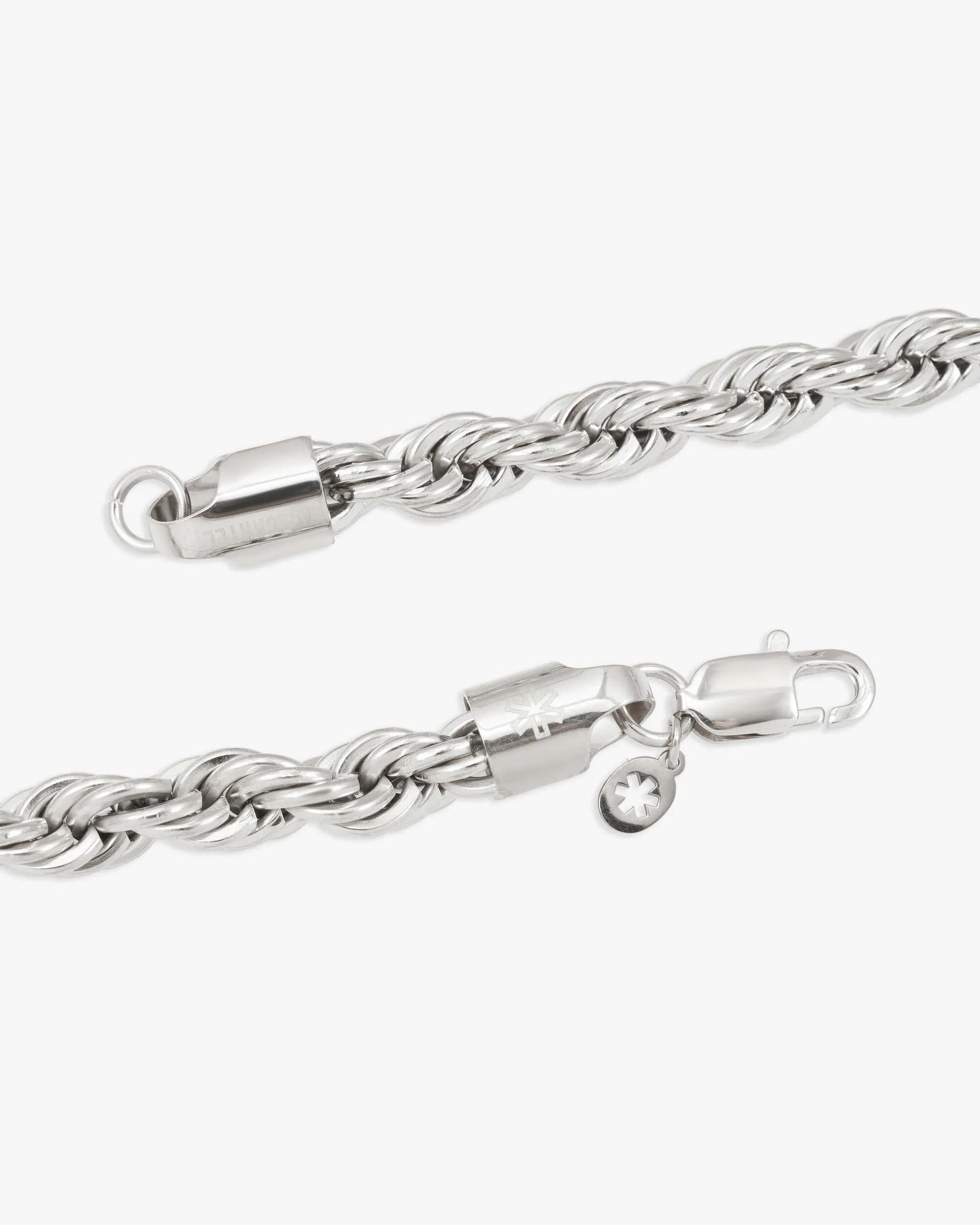 8MM Rope Chain Silver (view 4 of 5)