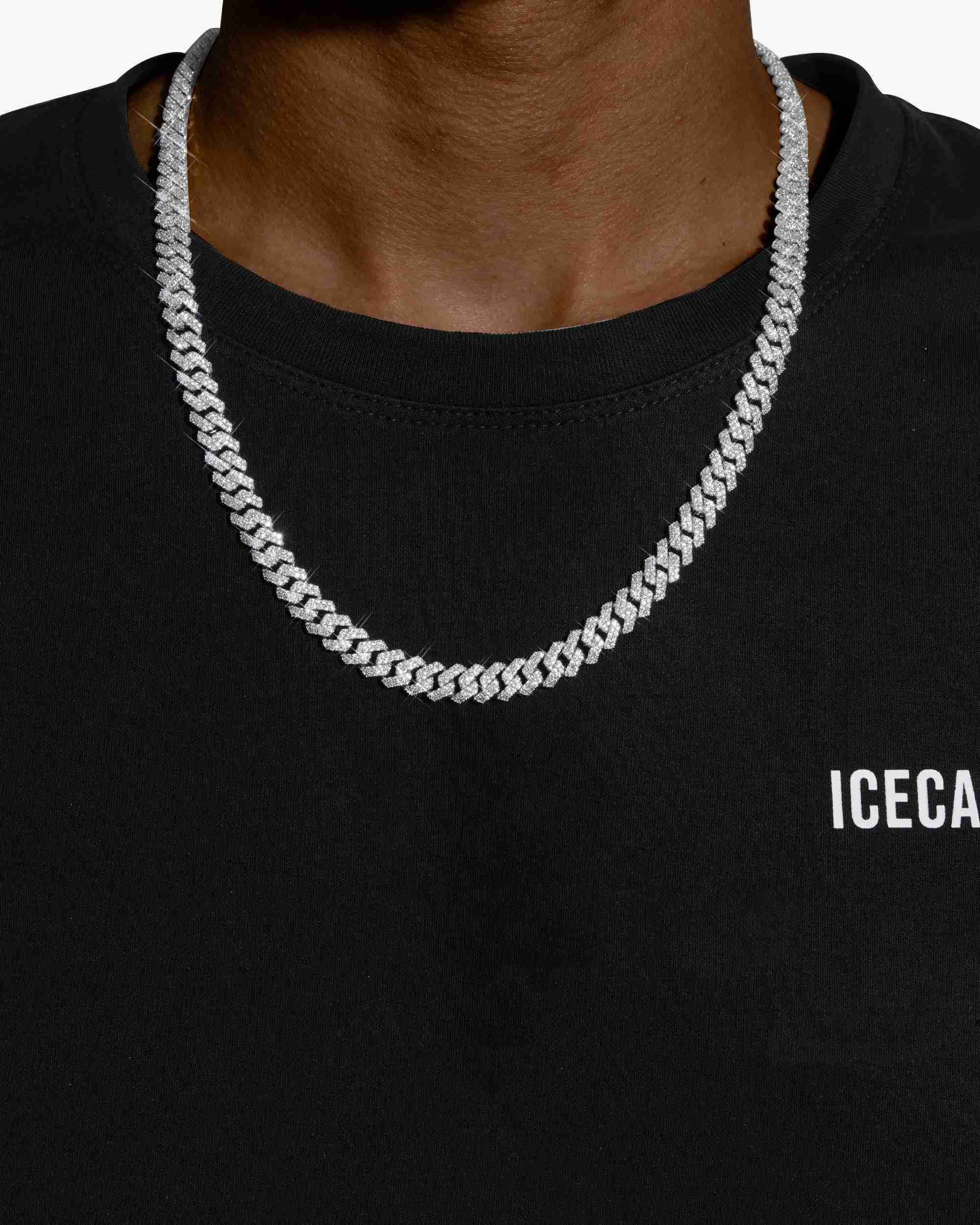 8MM Iced Out VVS Cuban Link Chain and Bracelet Bundle 14K Gold (view 4 of 15)