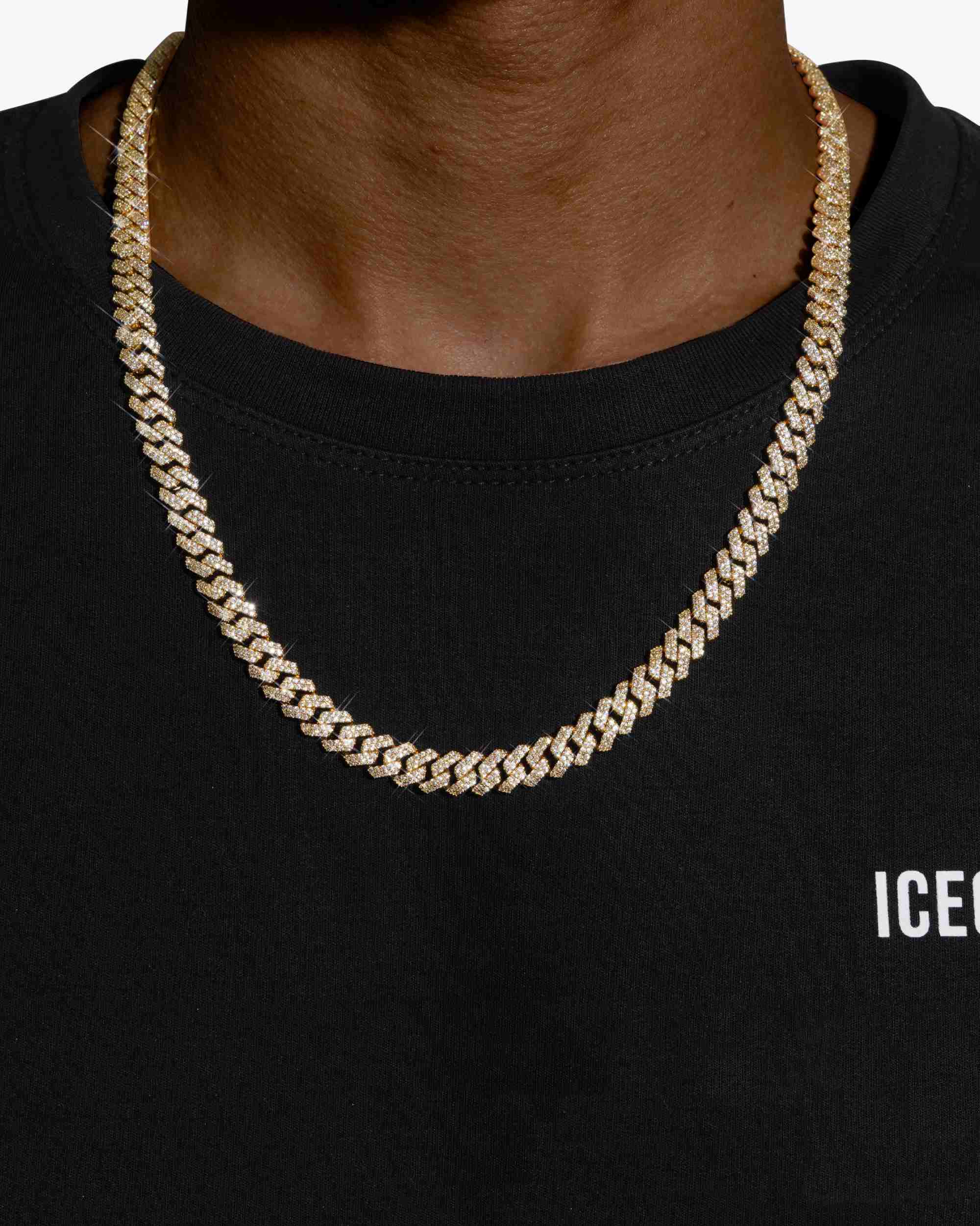 8MM Iced Out VVS Cuban Link Chain and Bracelet Bundle 14K Gold (view 5 of 15)