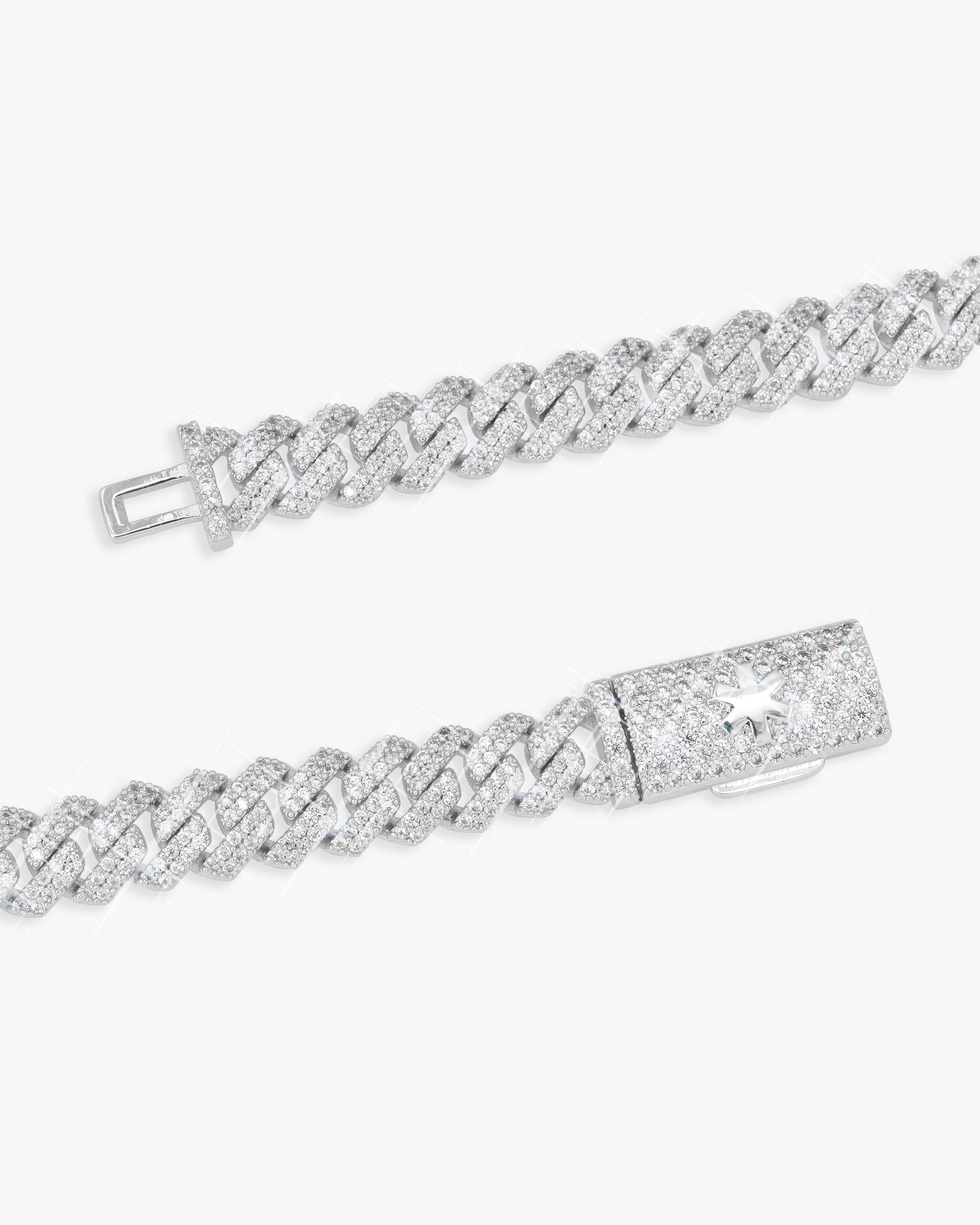8MM Iced Out VVS Cuban Link Chain and Bracelet Bundle 14K Gold (view 9 of 15)