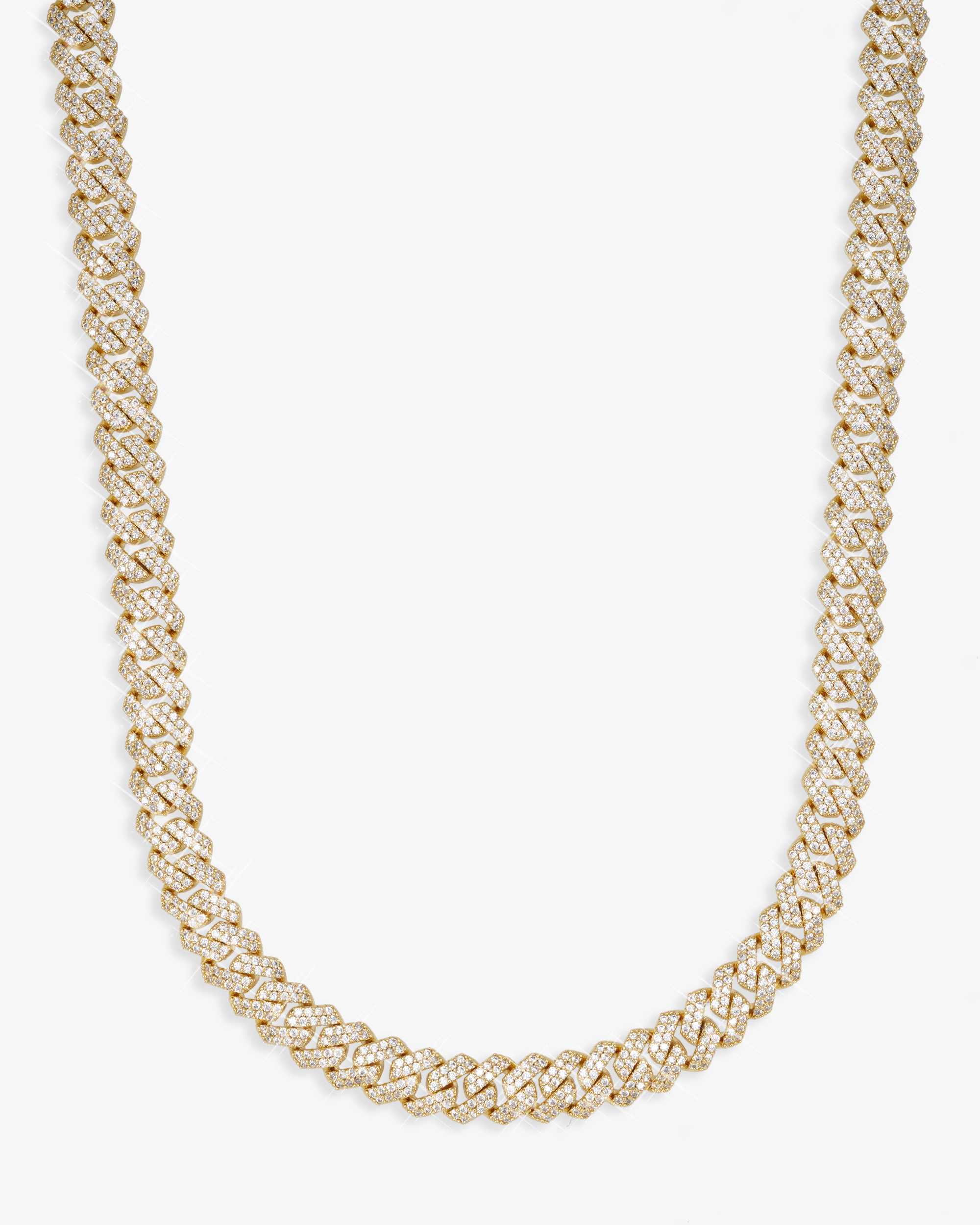 8MM Iced Out VVS Cuban Link Chain and Bracelet Bundle 14K Gold (view 10 of 15)