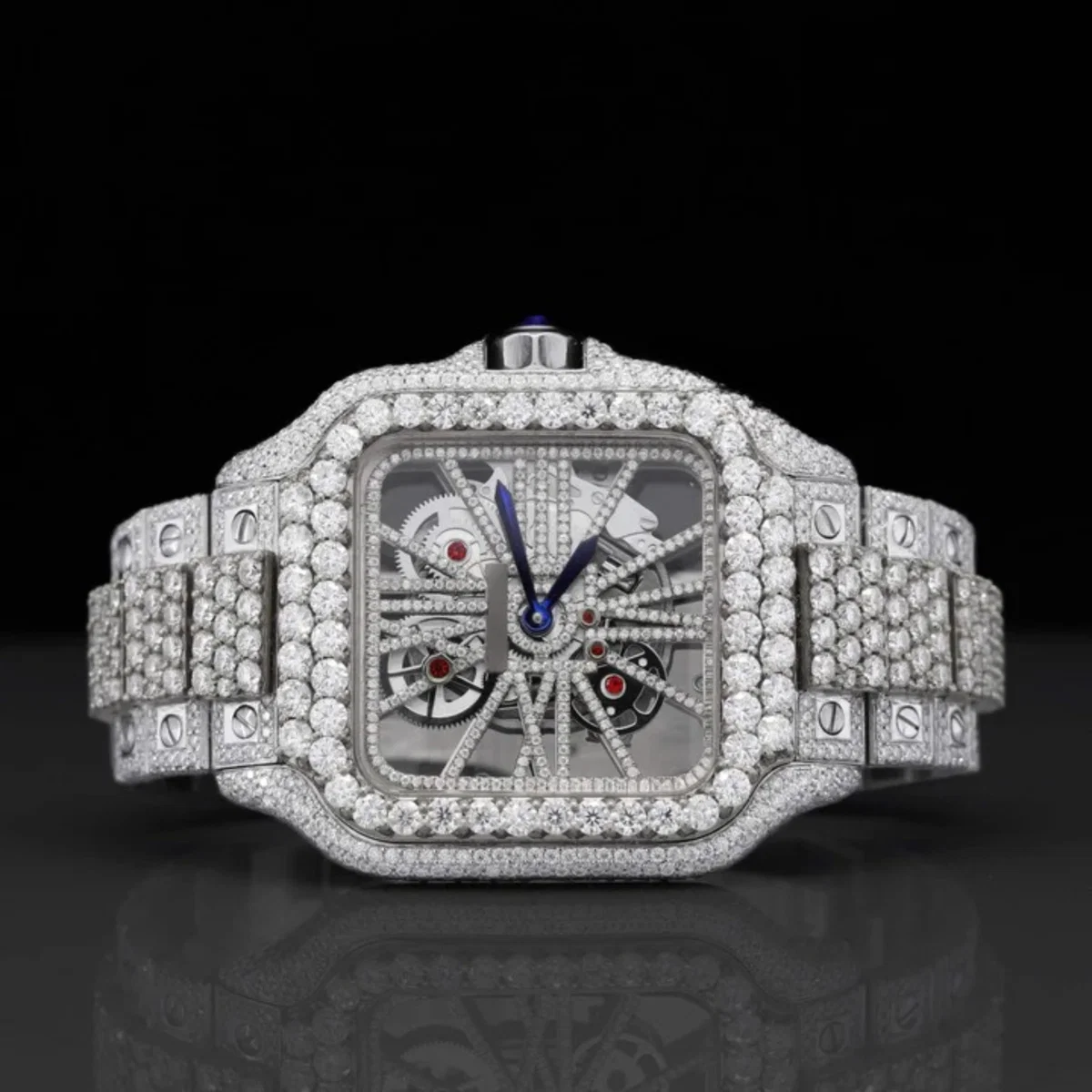 Aesthetic Two Tone Moissanite Watch For Men Automatic Movement (view 2 of 6)