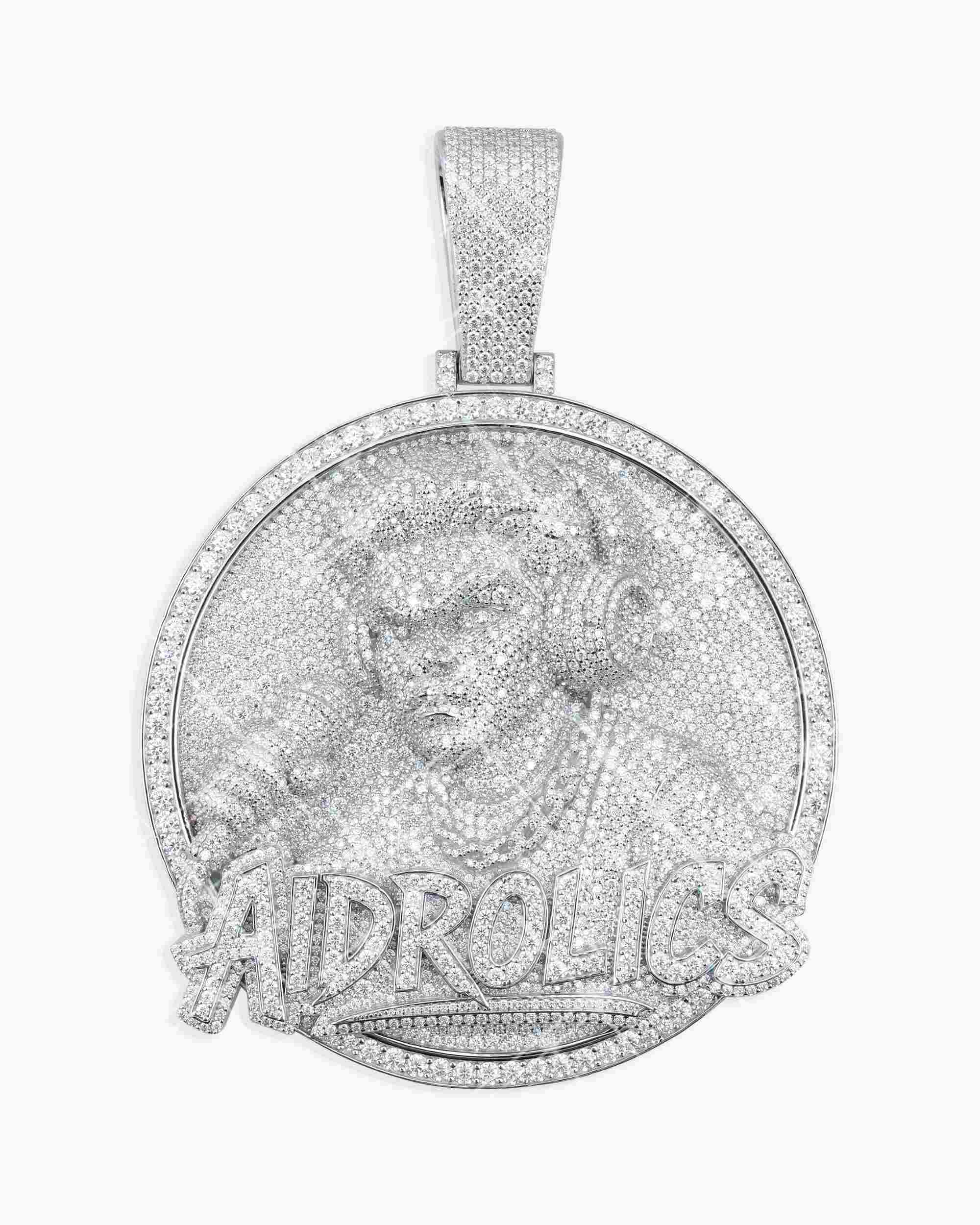 "AIDROLICS" Custom Circle Pendant 14K Gold