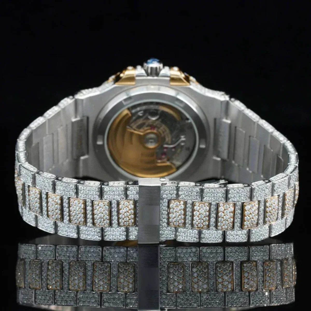Amazing Mens Moissanite Watch Fully Iced Out For Men (view 6 of 6)
