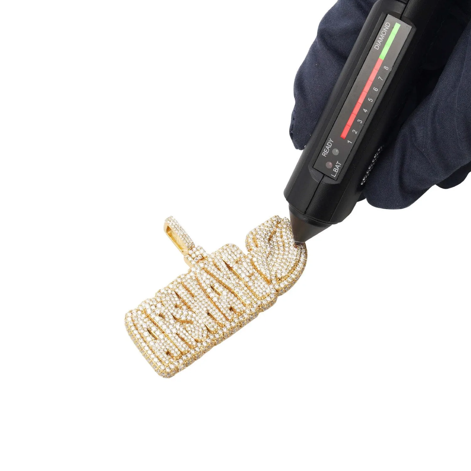 "ARSHAYE" Moissanite Custom Name Pendant 14K Gold (view 4 of 4)