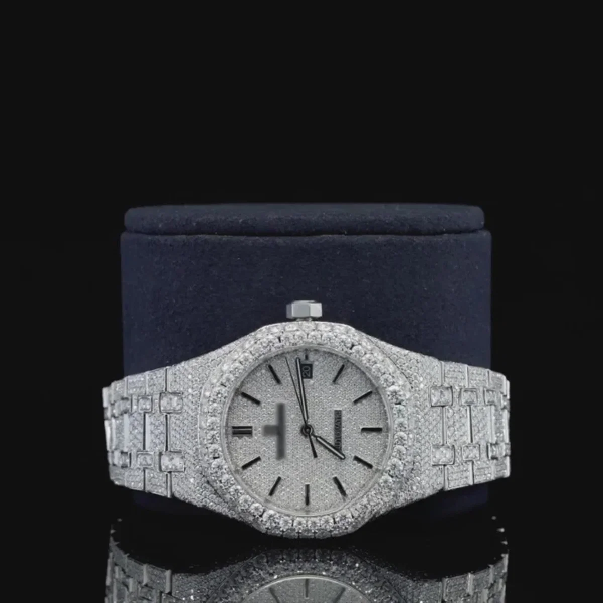 Awesome Automatic Moissanite Watch For Men Sapphire Crystal Glass (view 3 of 6)