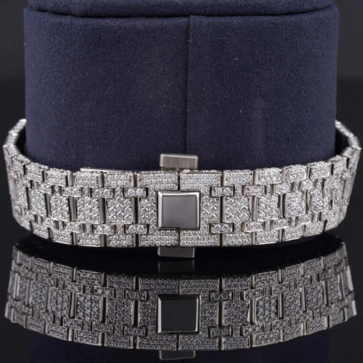 Awesome Automatic Moissanite Watch For Men Sapphire Crystal Glass (view 4 of 4)