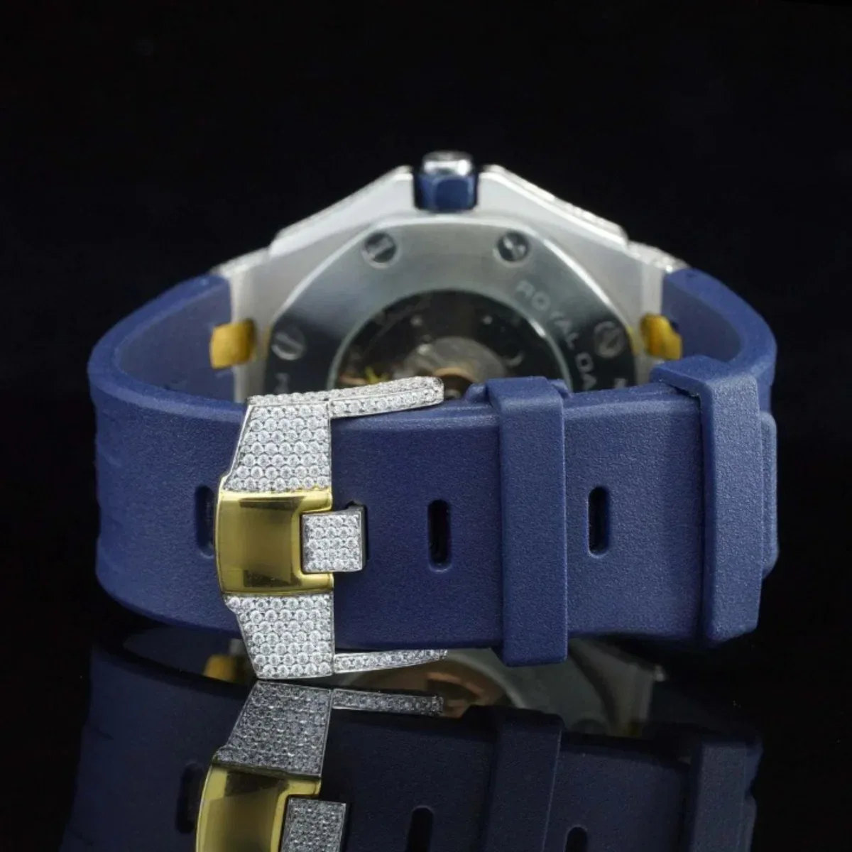 Awesome Diamond Iced Out Chronograph Wrist Moissanite Watch (view 6 of 6)