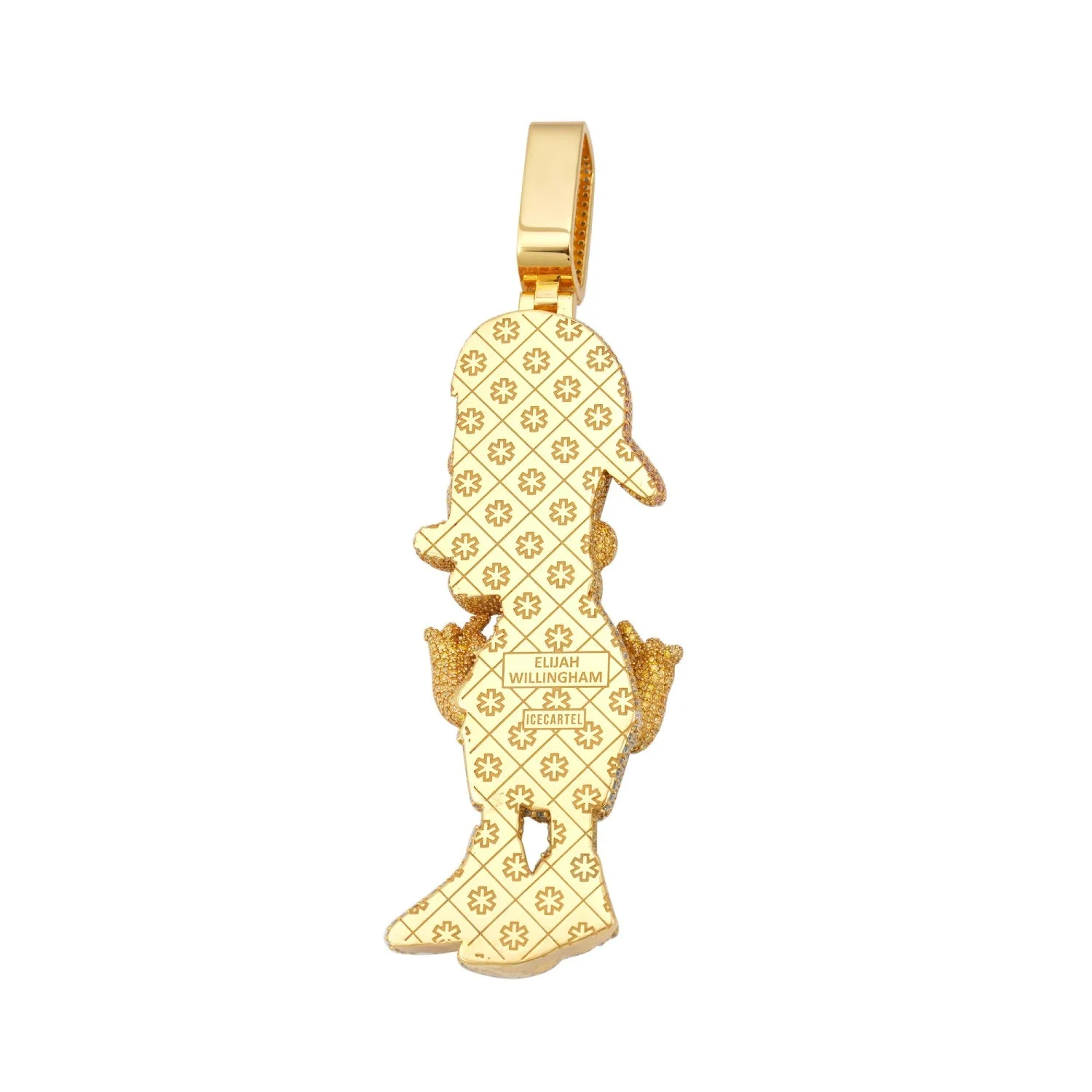 "BART SIMPSON" Custom Moissanite Logo Pendant 14K Gold (view 2 of 4)