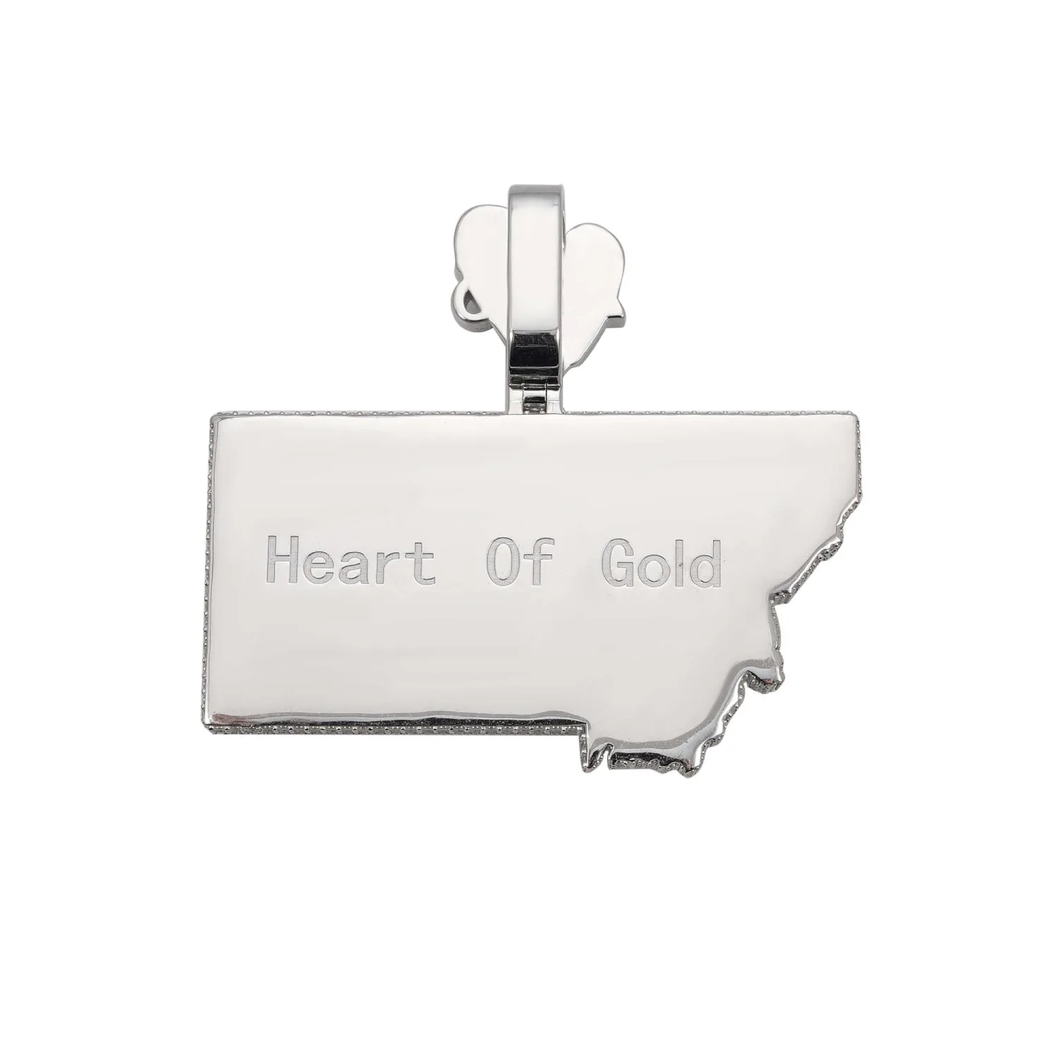 "BIG SKY BABY" Moissanite Custom Name Pendant 14K Gold (view 2 of 3)