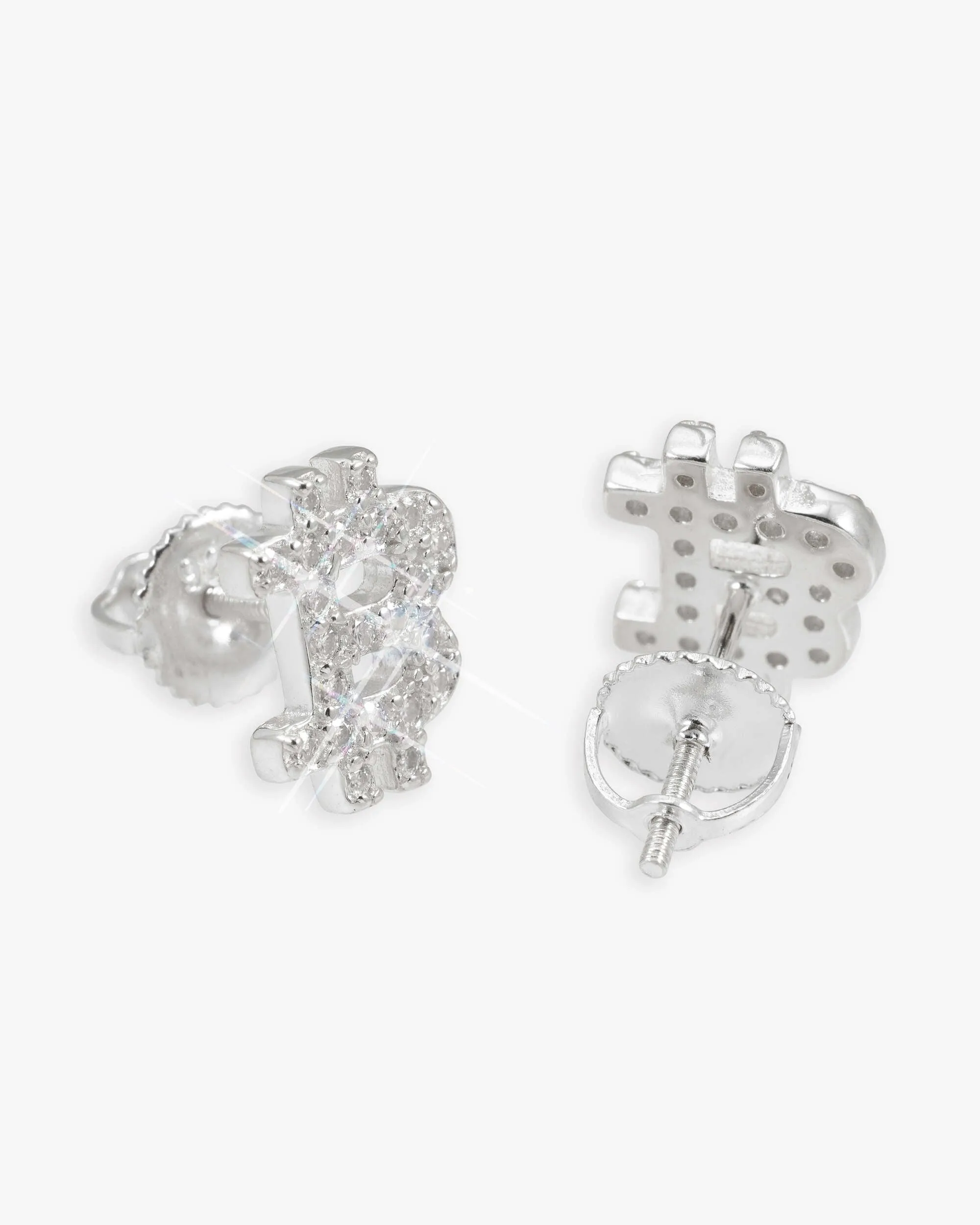 Bitcoin Moissanite Earrings 14K Gold (view 3 of 5)