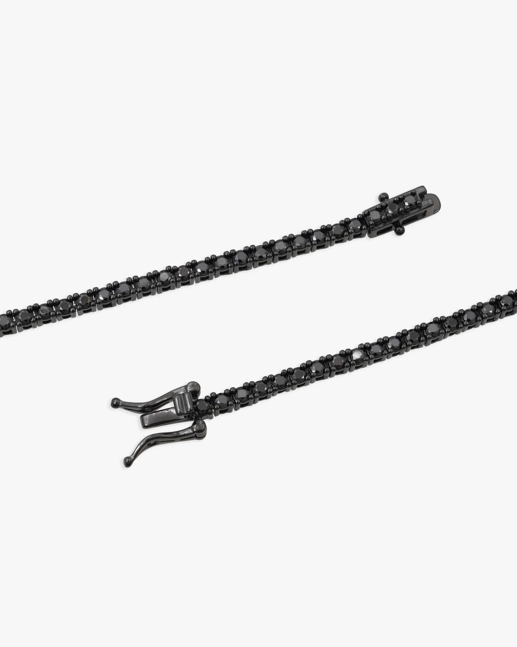 Black Moissanite Tennis Chain 14K Black Gold (ALL SIZES) (view 6 of 23)
