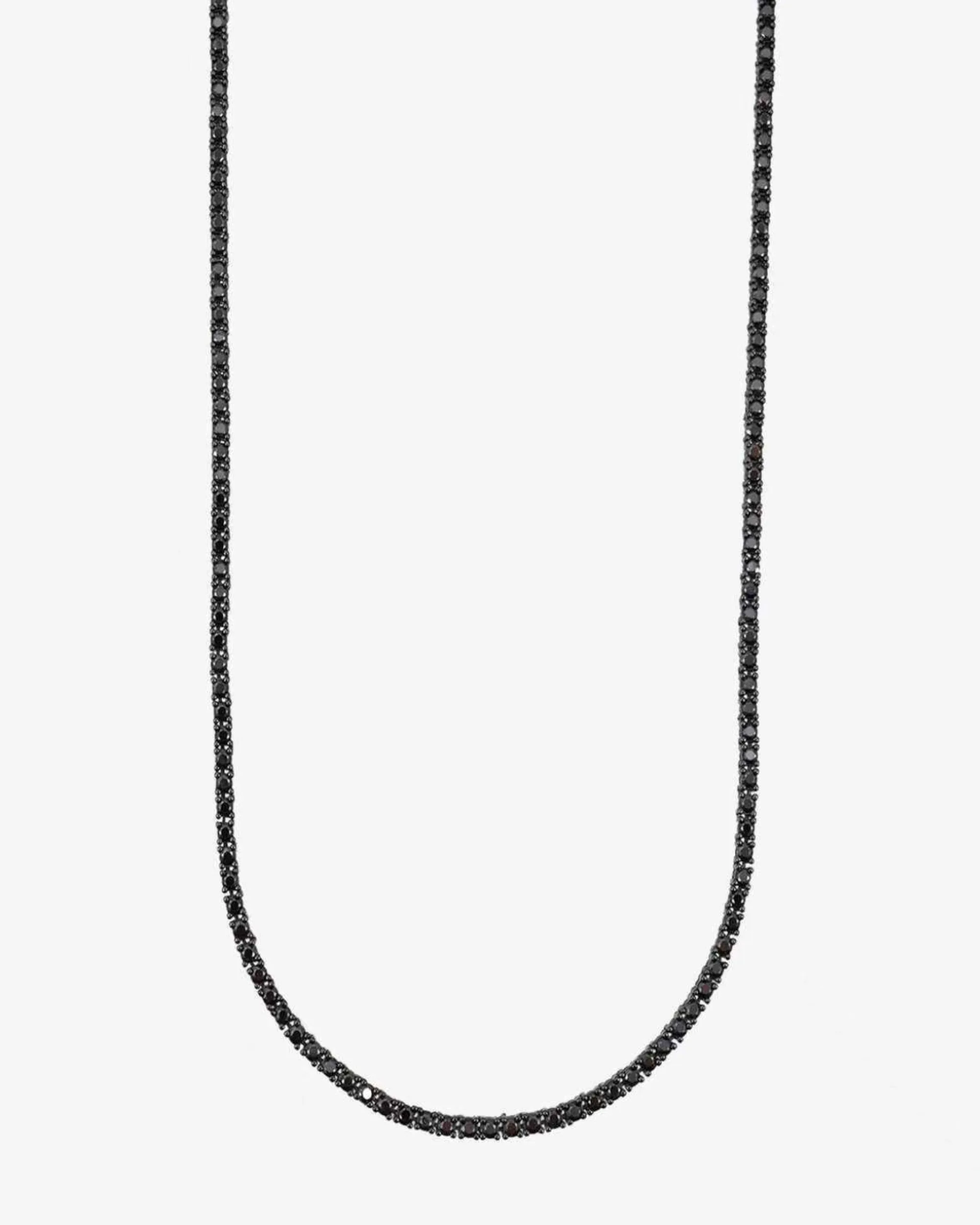 Black Moissanite Tennis Chain 14K Black Gold (ALL SIZES) (view 8 of 23)