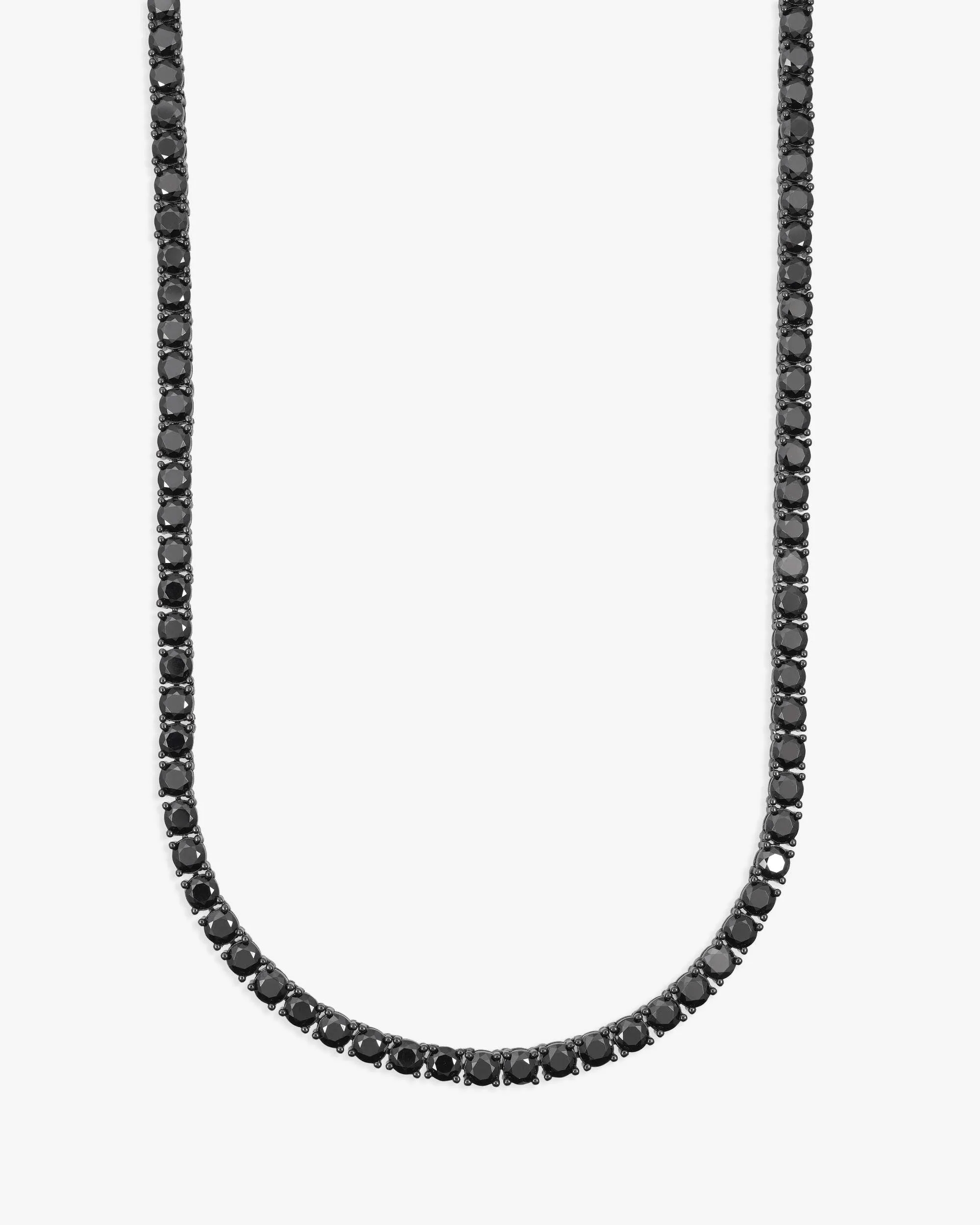 Black Moissanite Tennis Chain 14K Black Gold (ALL SIZES) (view 11 of 23)