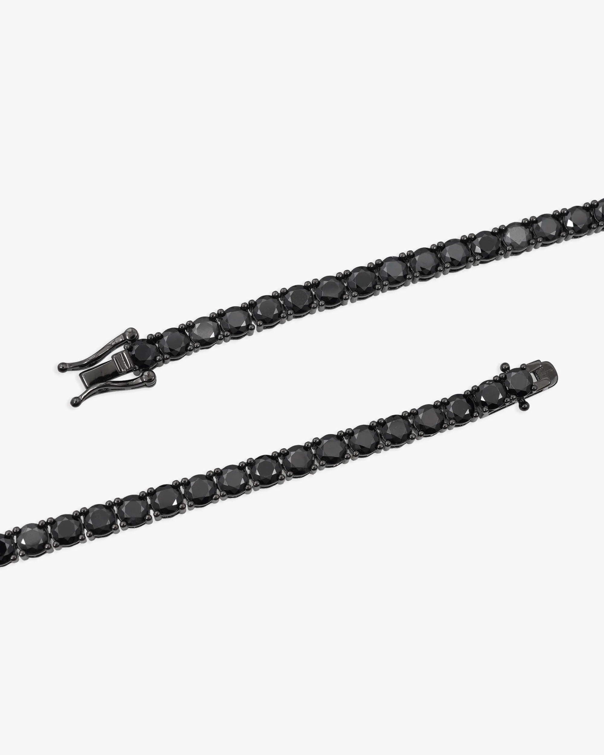 Black Moissanite Tennis Chain 14K Black Gold (ALL SIZES) (view 14 of 23)