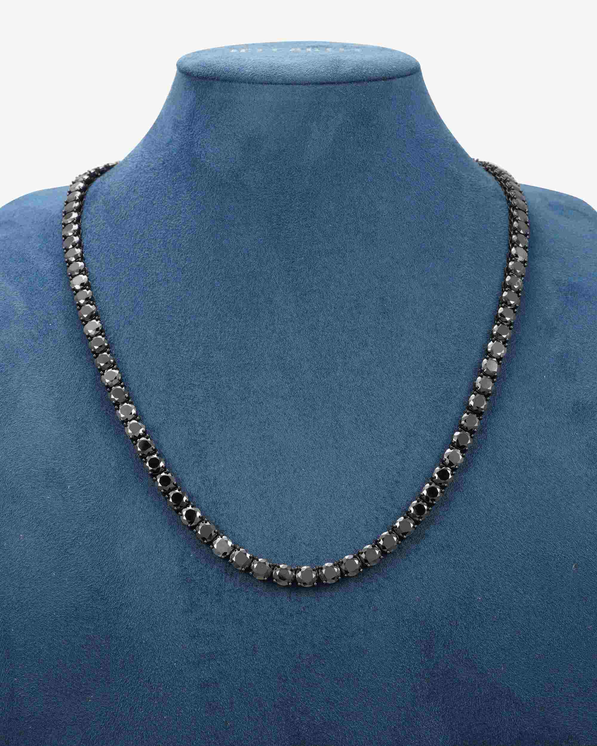 Black Moissanite Tennis Chain 14K Black Gold (ALL SIZES) (view 19 of 23)