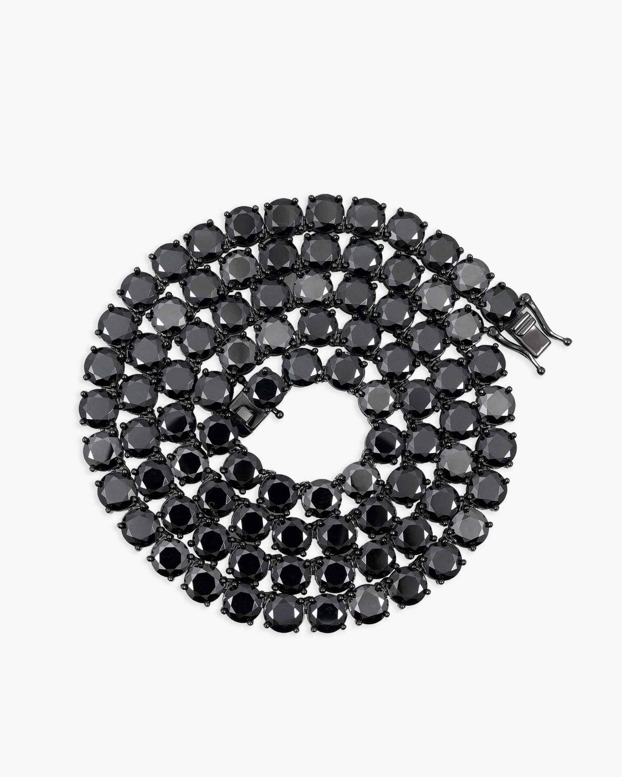 Black Moissanite Tennis Chain 14K Black Gold (ALL SIZES) (view 21 of 23)