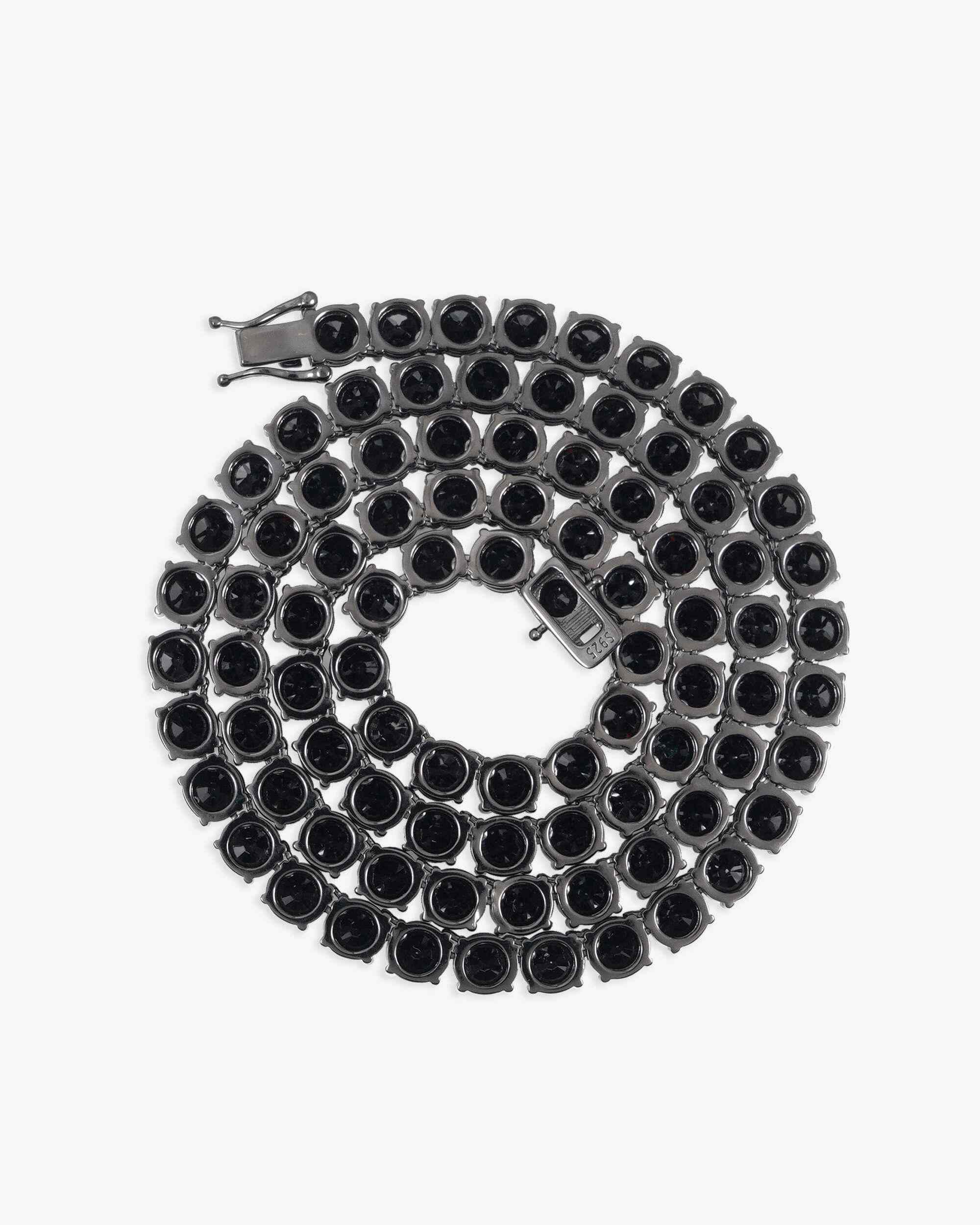 Black Moissanite Tennis Chain 14K Black Gold (ALL SIZES) (view 22 of 23)
