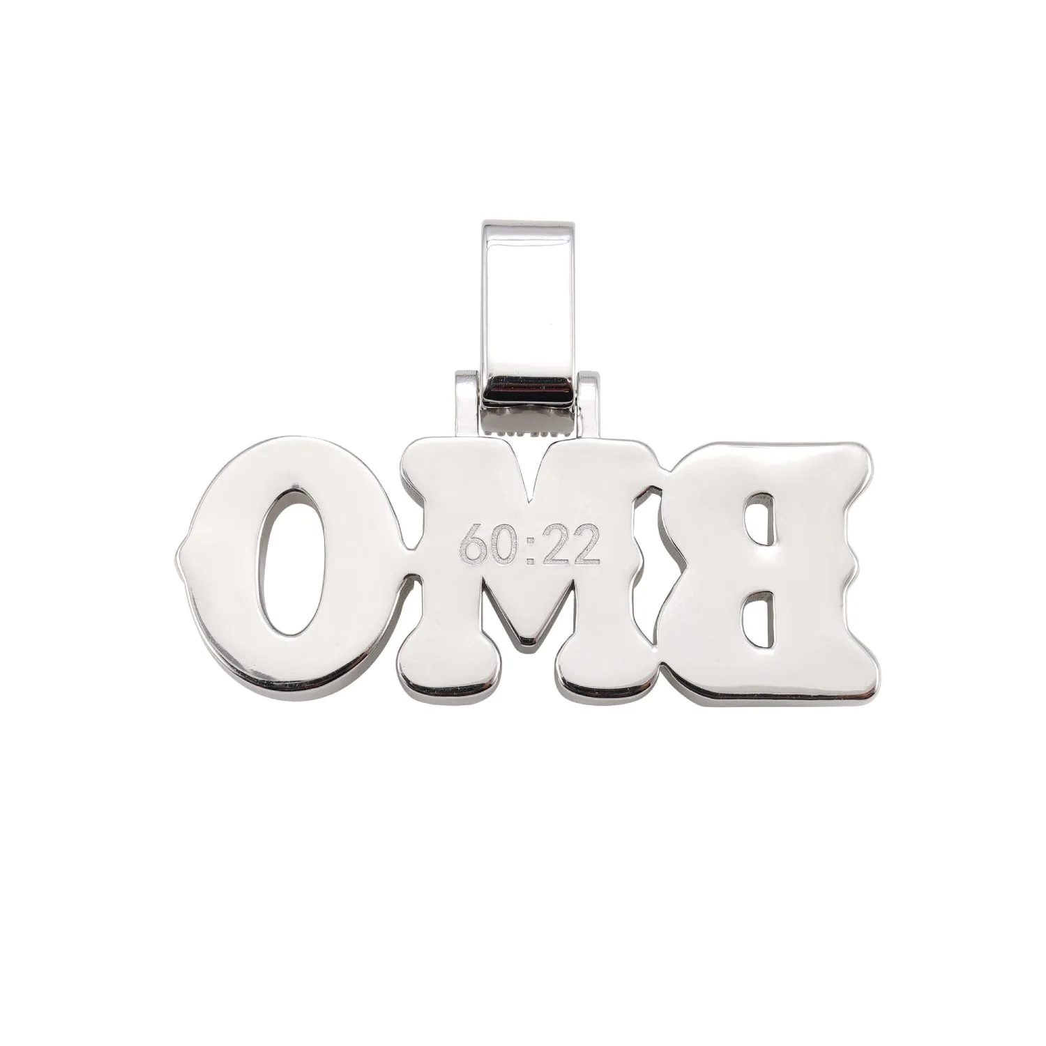 "BMO" Custom Moissanite Name Pendant 14K Gold (view 2 of 3)