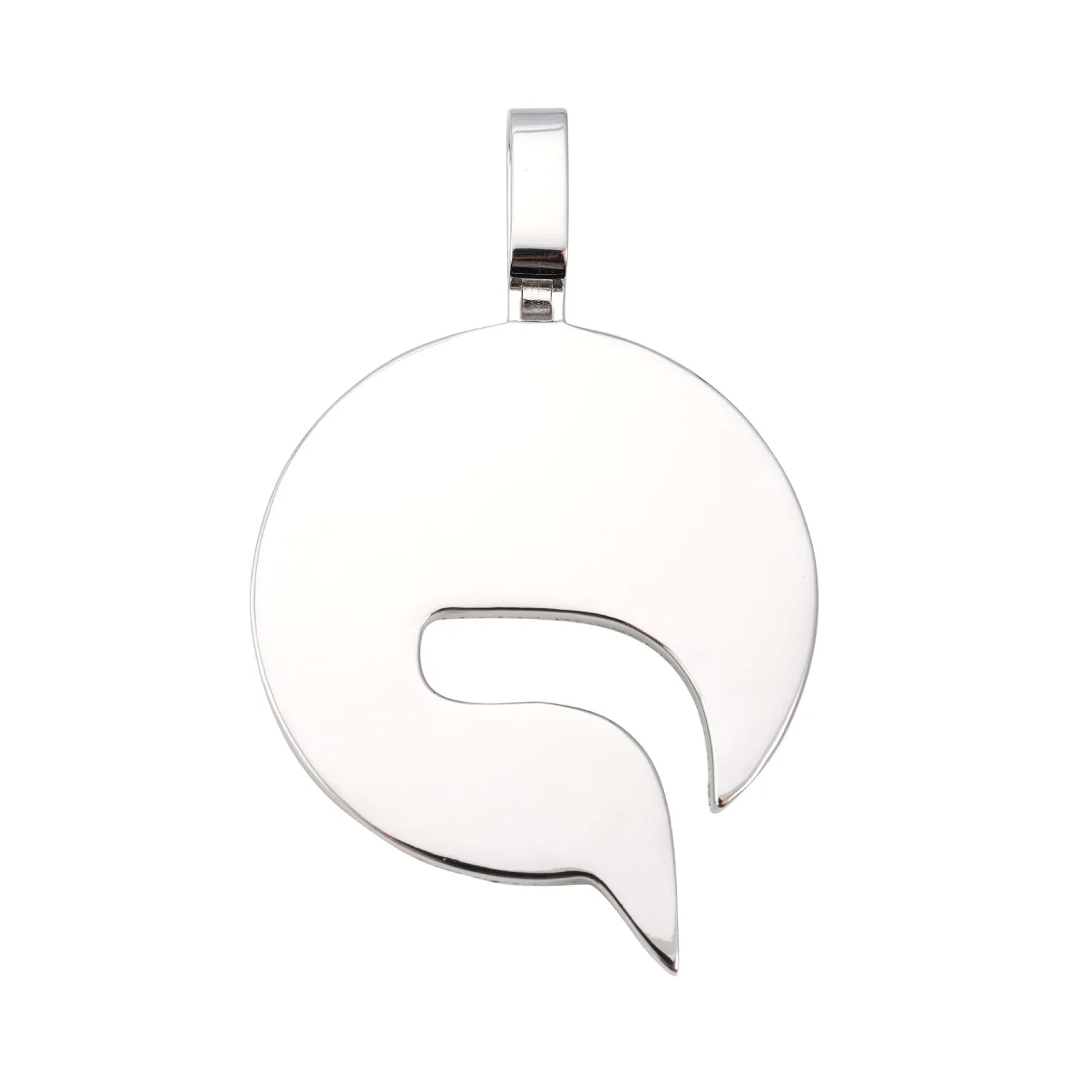 "BUSINESS LOGO" Custom Circle Pendant 14K Gold (view 2 of 3)