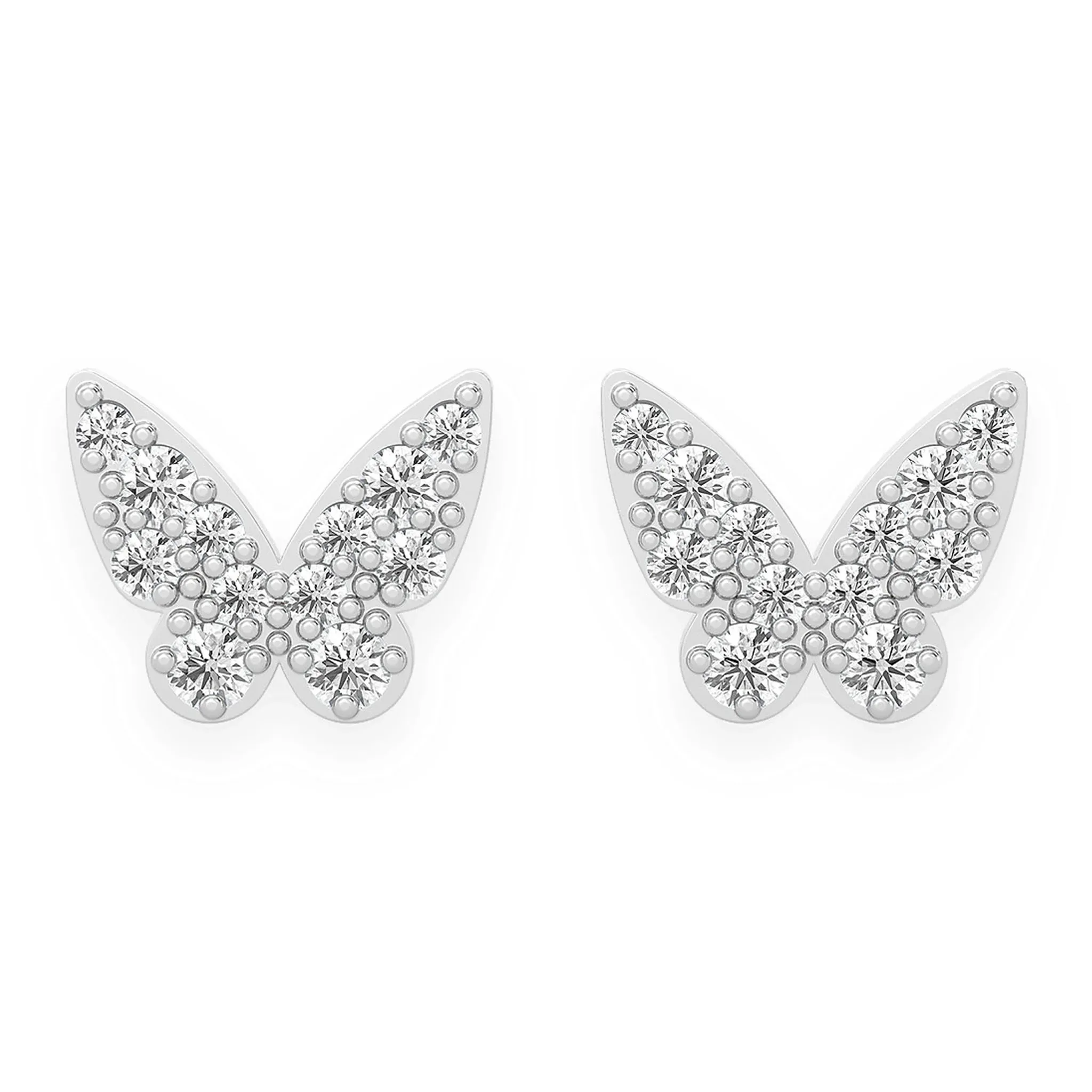Butterfly Diamond Studs - earrings in yellow gold (view 3 of 6)