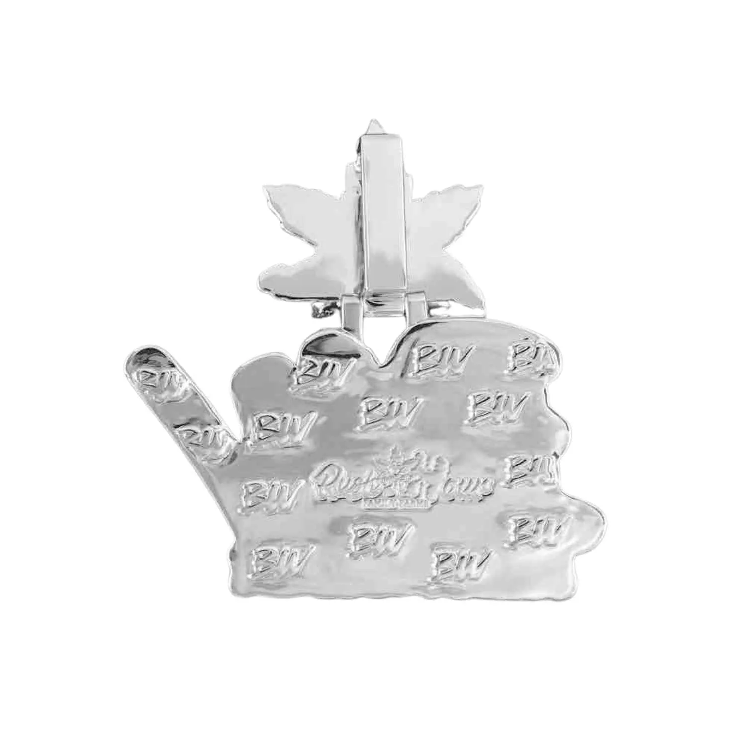 "BW" Custom Pendant 14K White Gold (view 2 of 2)