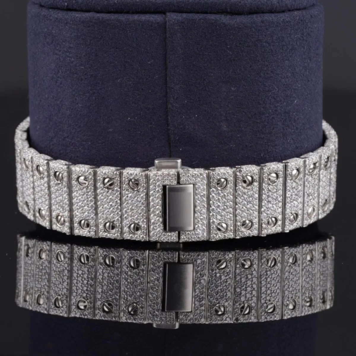 Casual Fully Iced Out Automatic Moissanite Watch For Men (view 5 of 5)