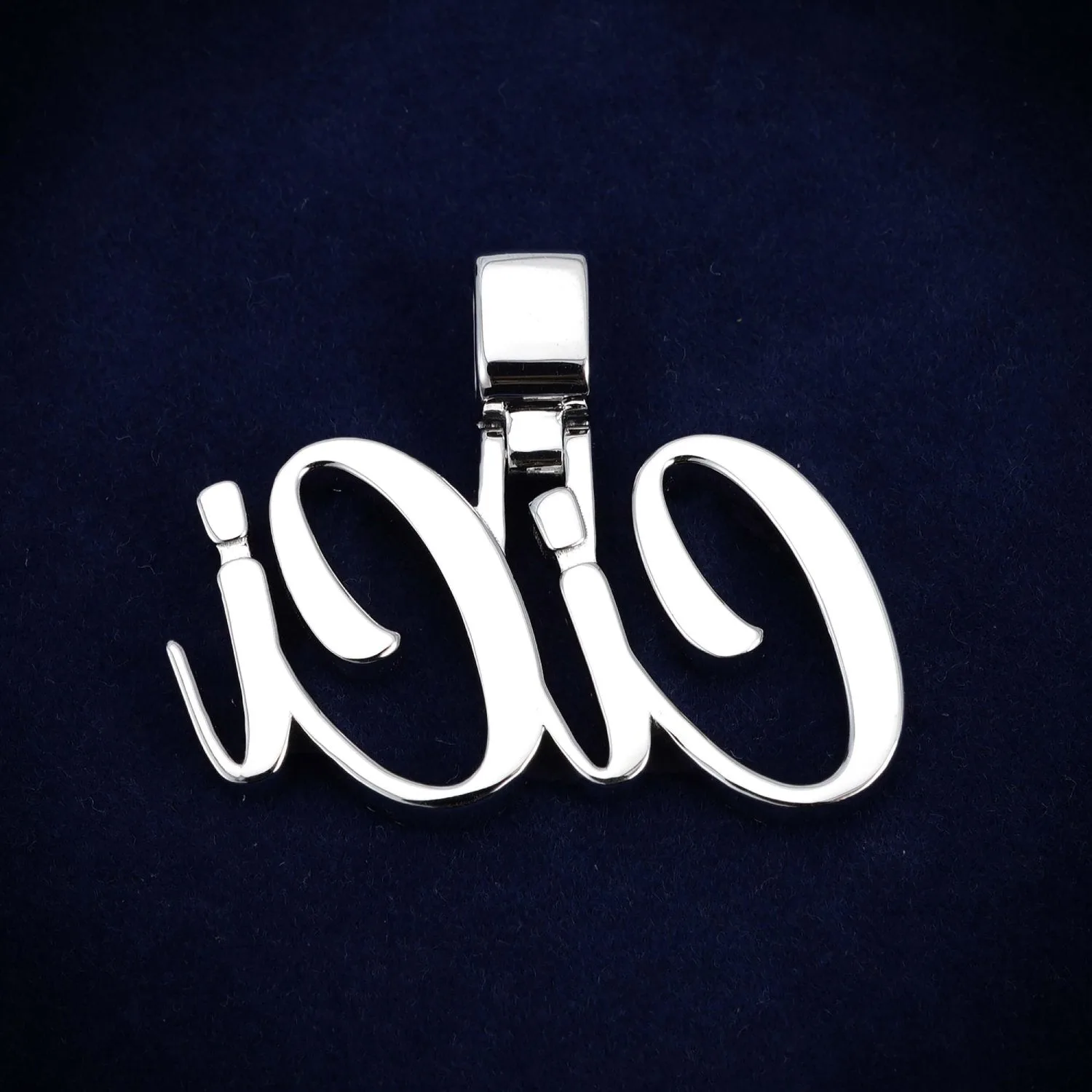 "CiCi" Custom Moissanite Name Pendant 14K Gold (view 3 of 4)