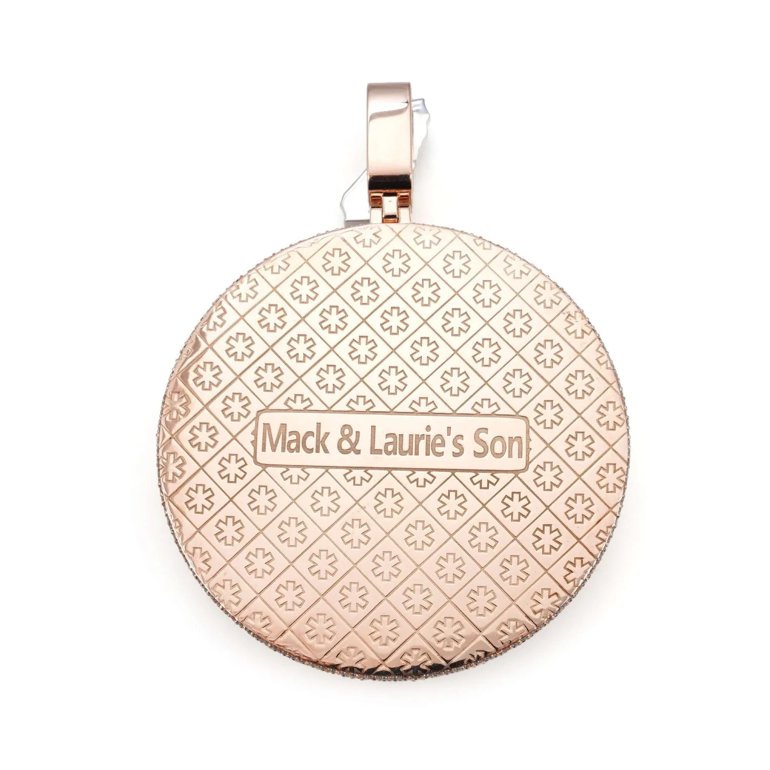 "CITY TANK" Custom Circle Pendant 14K Gold (view 5 of 5)